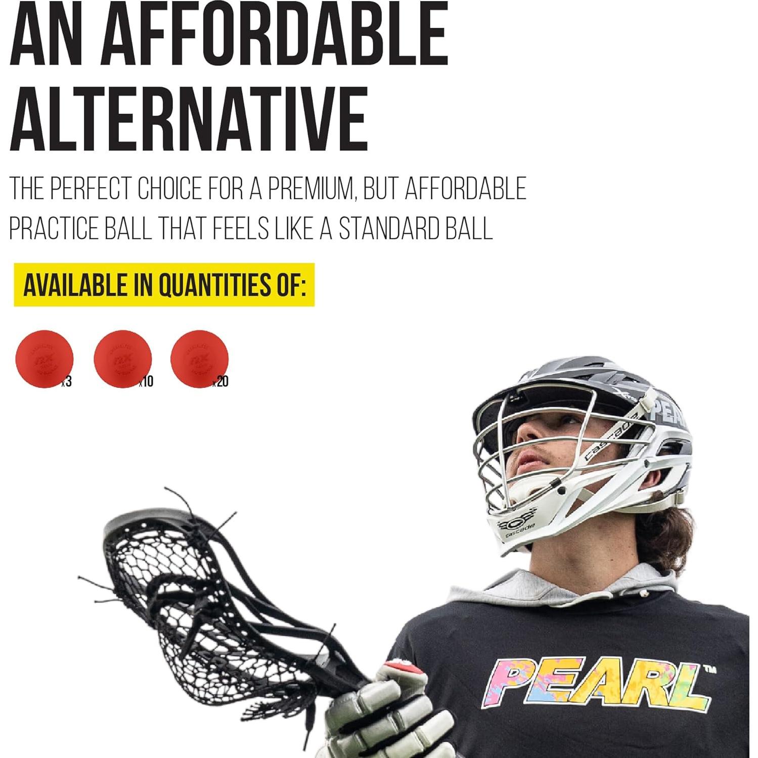 Pelotas de Lacrosse Guardian Pearl NX - Paquete de 20 Rojas