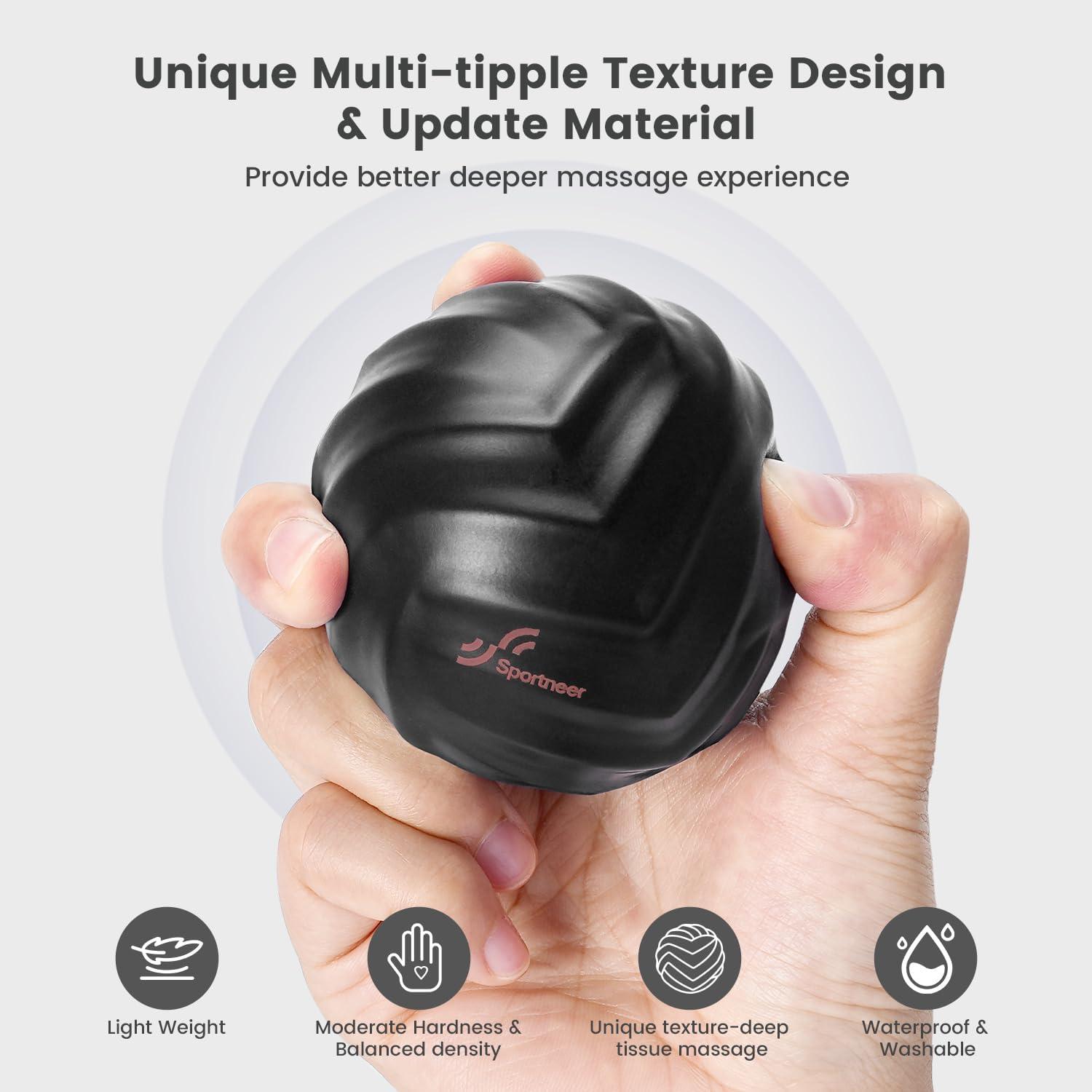 Bola de Masaje Sportneer con Cuerda Desmontable - Alivio Muscular