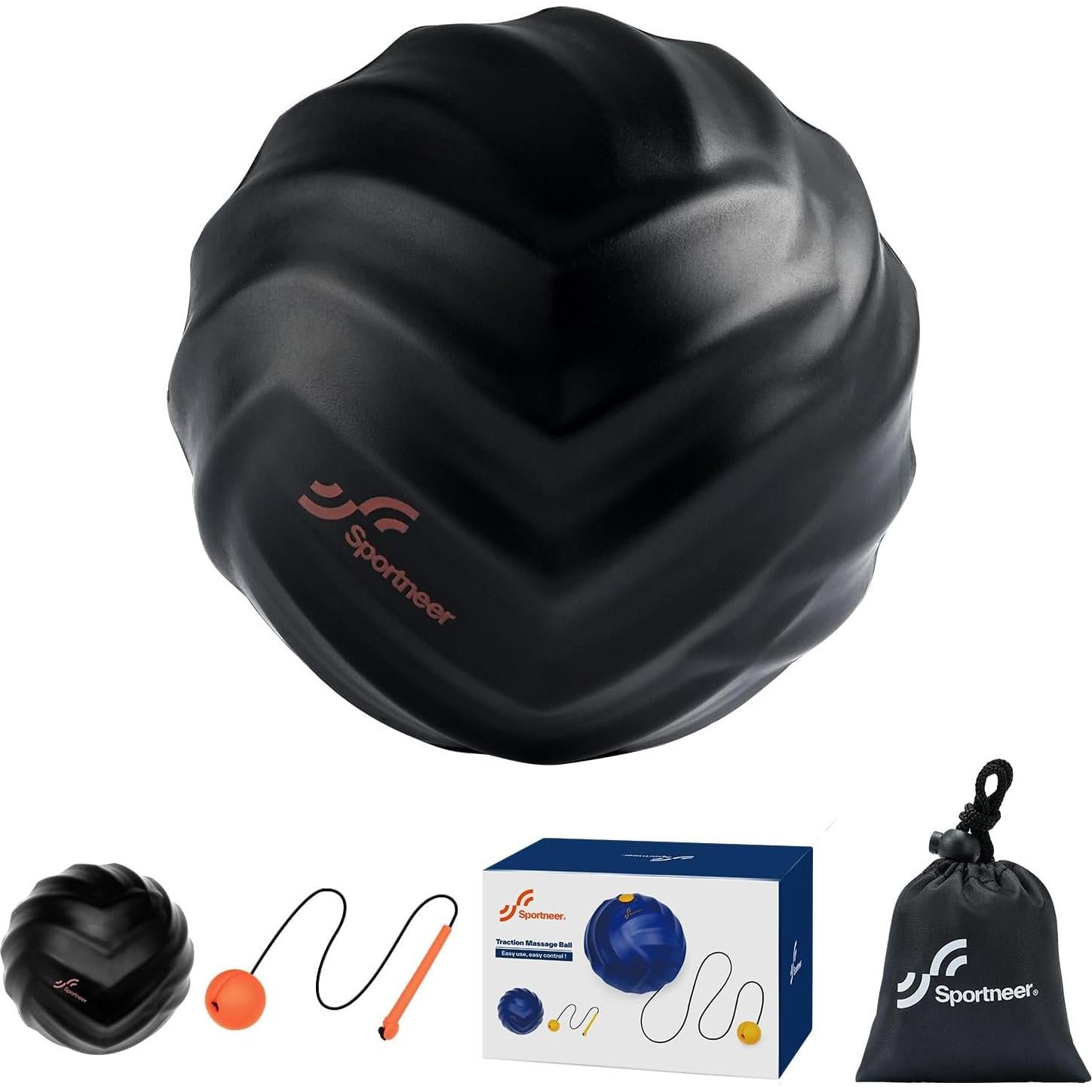 Bola de Masaje Sportneer con Cuerda Desmontable - Alivio Muscular