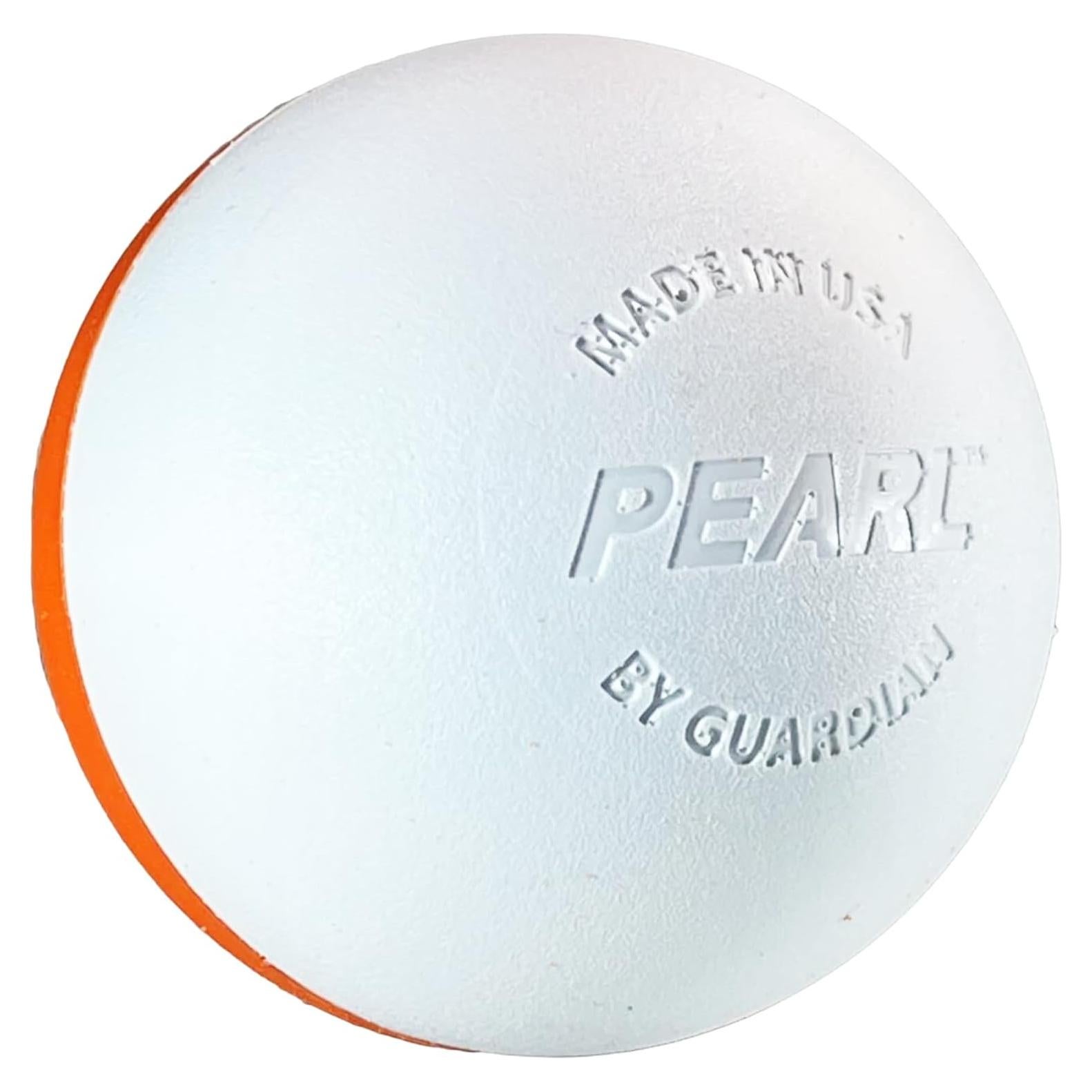 Pelotas de Lacrosse PEARL DUAL X - Paquete de 10 - Blanco/Naranja