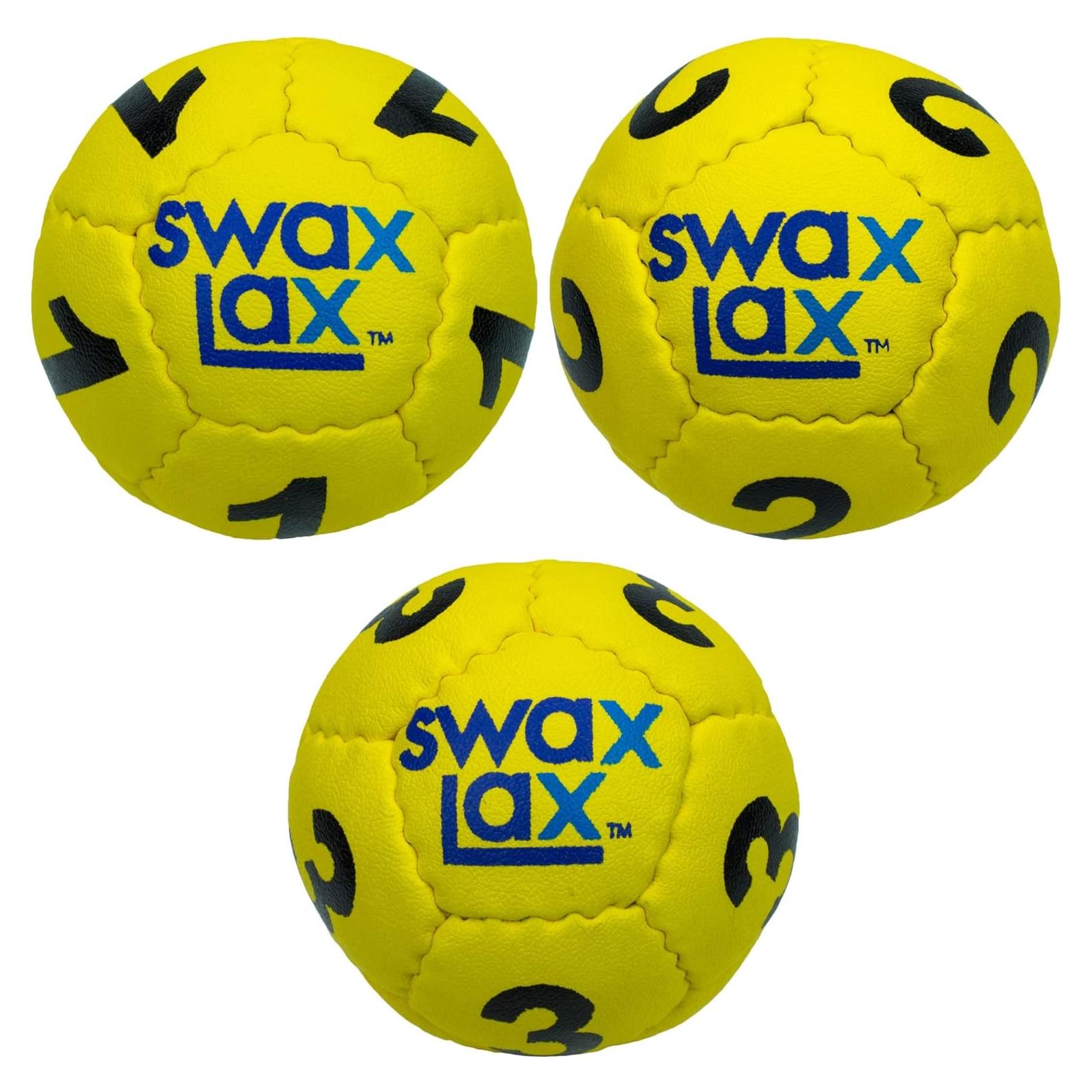 Bolas de Entrenamiento Lacrosse SWAX LAX Set de 3 Amarillo