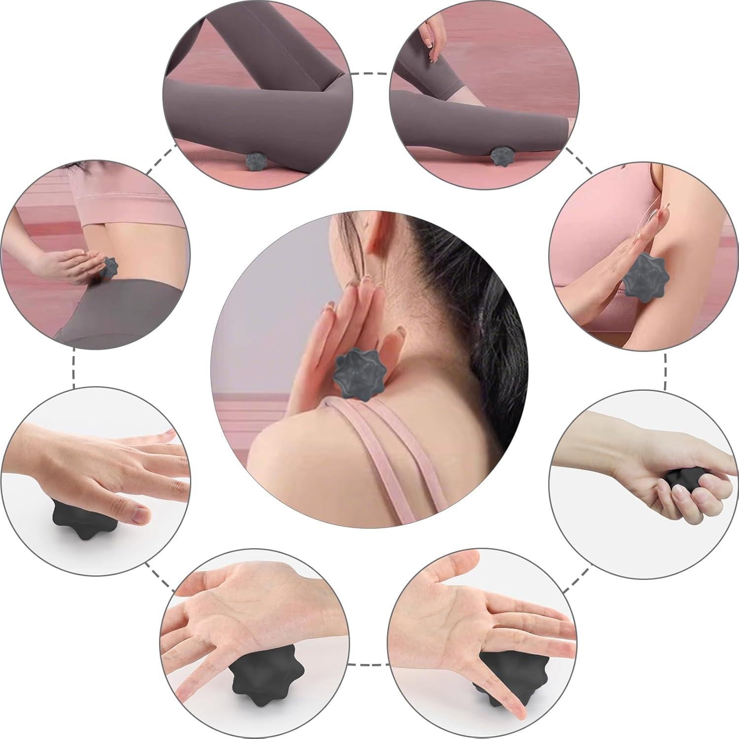 Bolas de Masaje JIEJUNJIE - Liberación Miofascial (Paquete de 3)