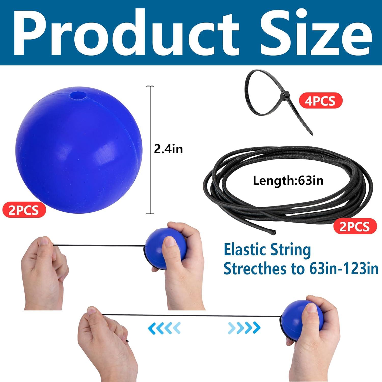 Pelota de Entrenamiento Lacrosse RunNico 2 Piezas Goma 6 cm