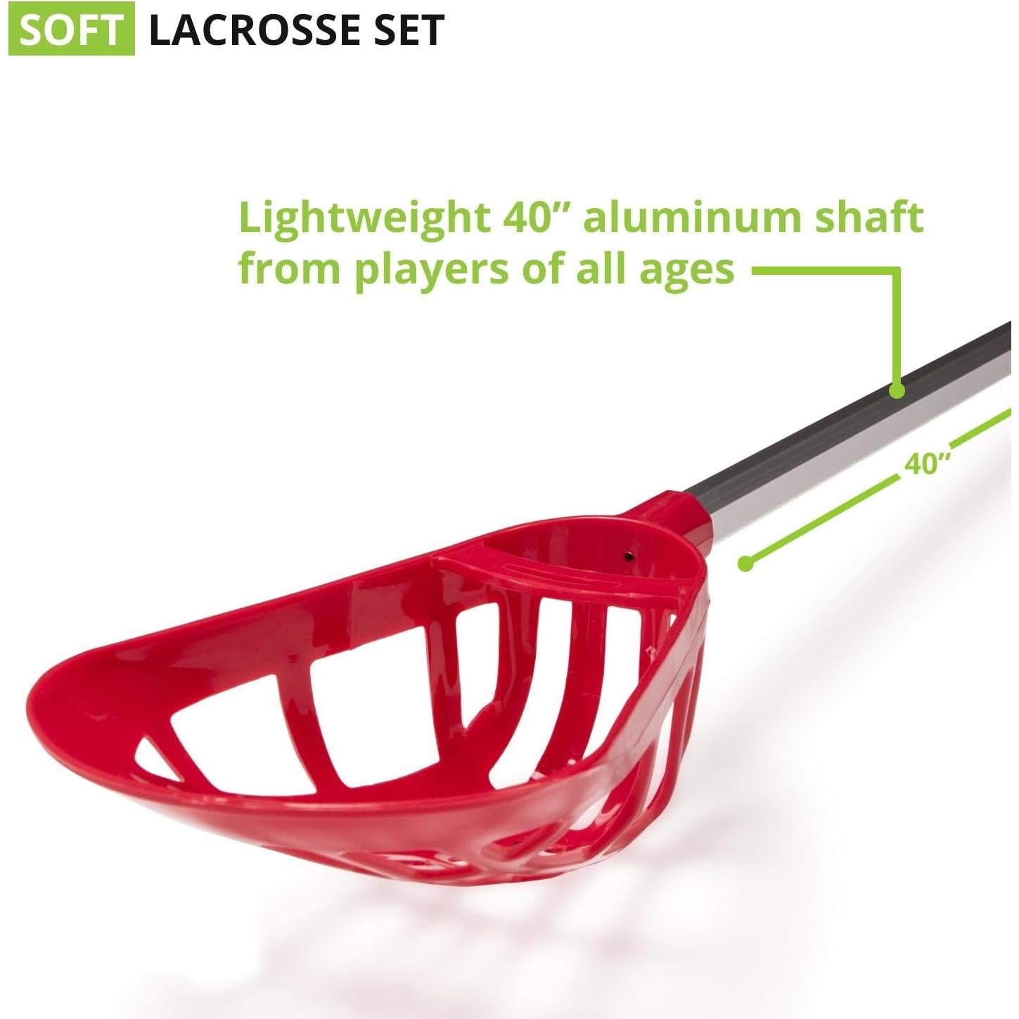 Juego de Lacrosse Suave Champion Sports - 12 Palos y 6 Pelotas