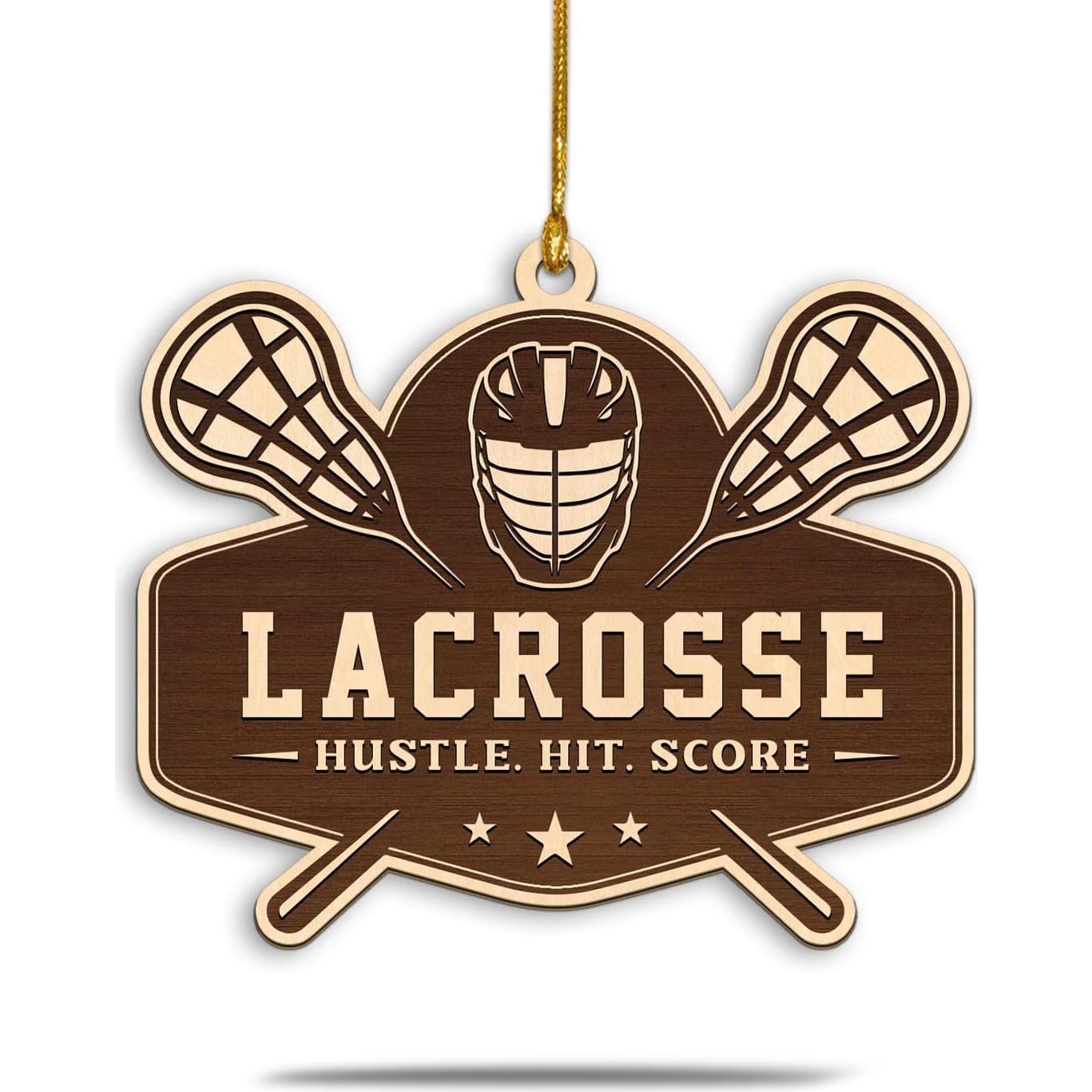 Adorno Navideño Lacrosse Hustle Hit Score 2025 8.9cm