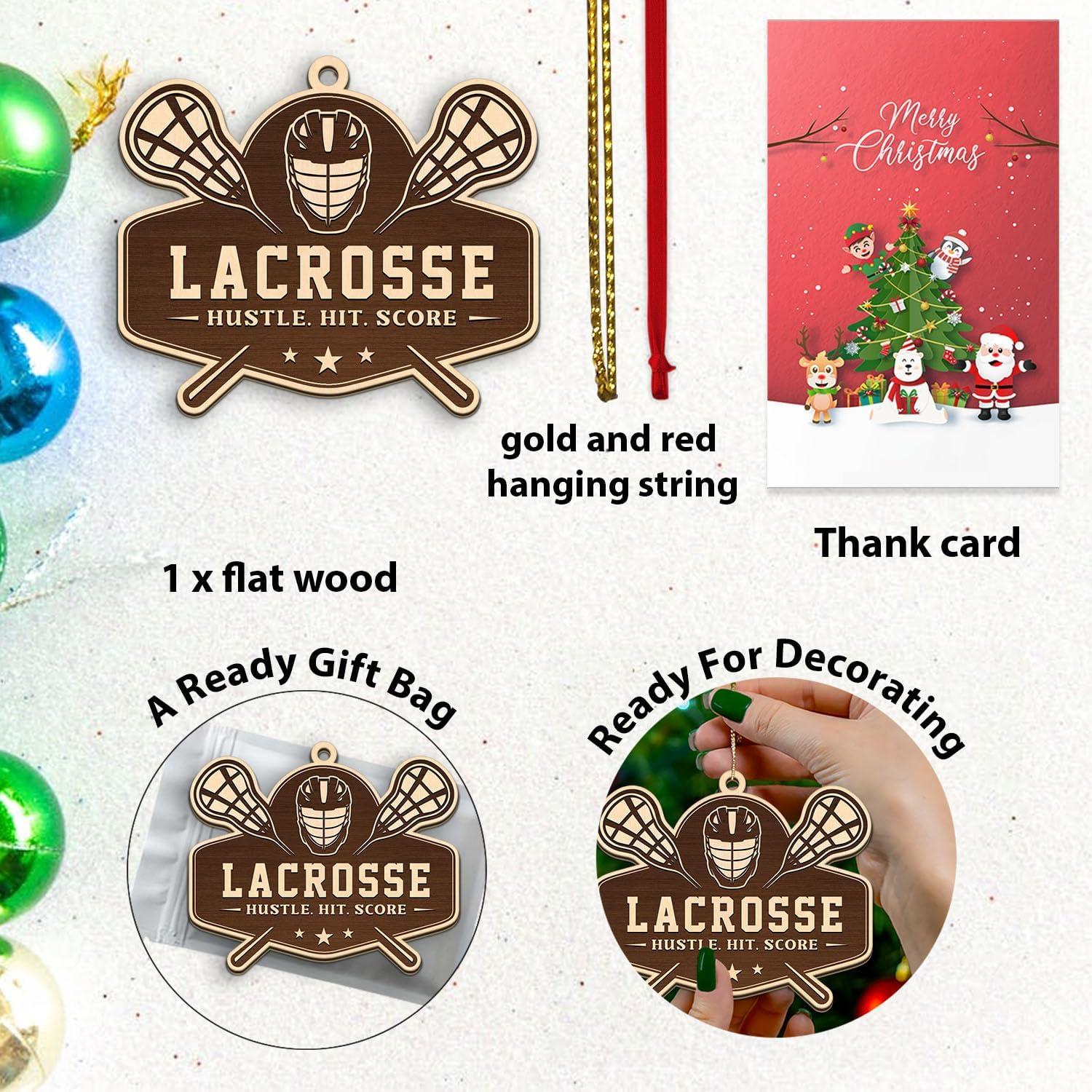 Adorno Navideño Lacrosse Hustle Hit Score 2025 8.9cm