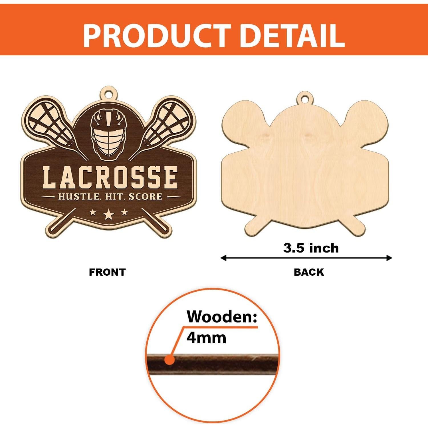 Adorno Navideño Lacrosse Hustle Hit Score 2025 8.9cm