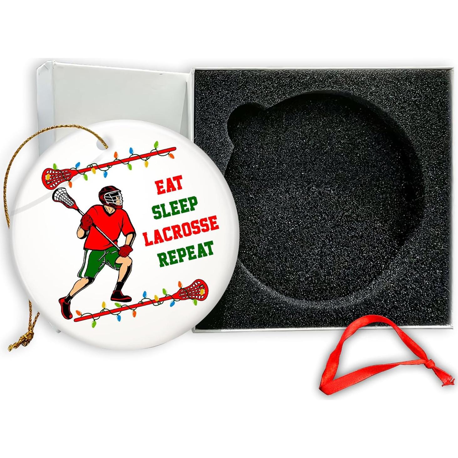 Adorno de Navidad Lacrosse Masculino TRUMPETIC 9.4x9.3cm