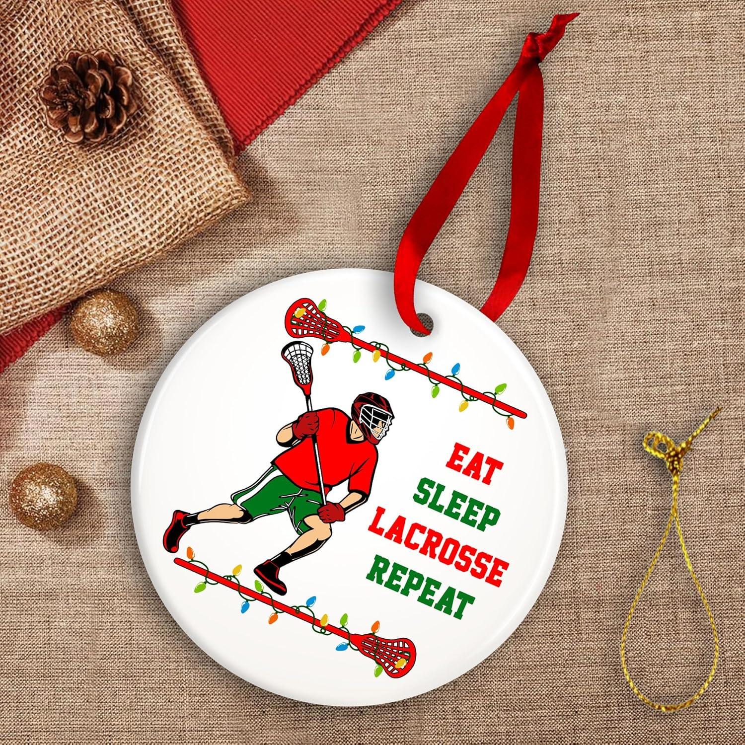 Adorno de Navidad Lacrosse Masculino TRUMPETIC 9.4x9.3cm