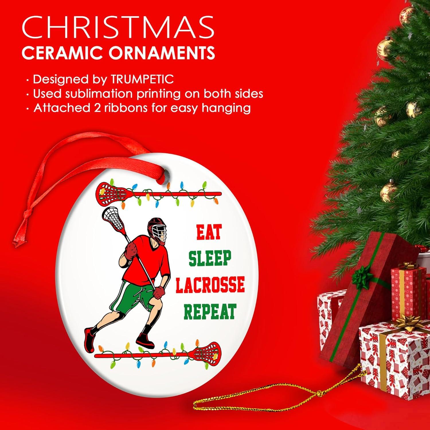 Adorno de Navidad Lacrosse Masculino TRUMPETIC 9.4x9.3cm