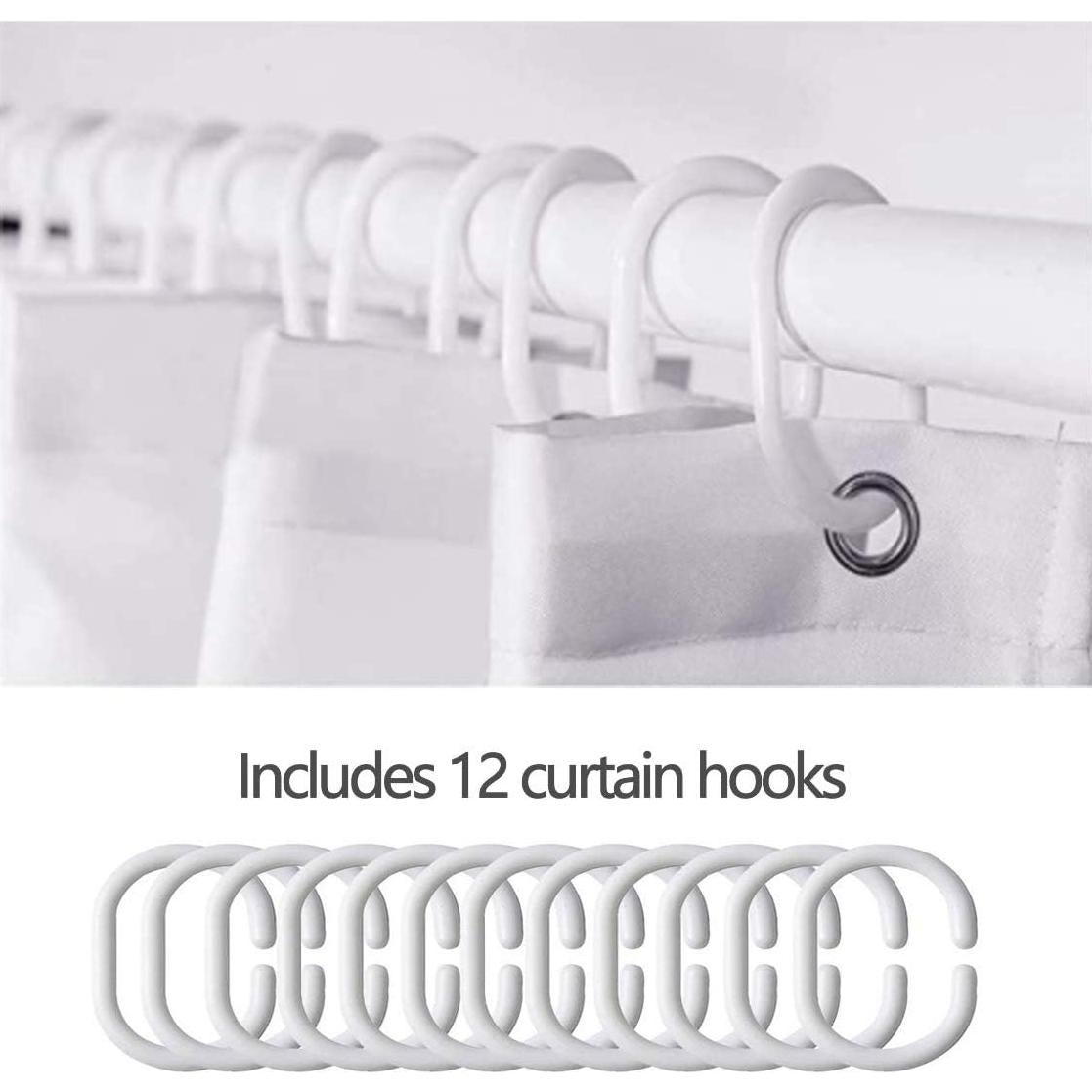 Cortina de Ducha Feelyou Lacrosse Azul 182.88x182.88 cm