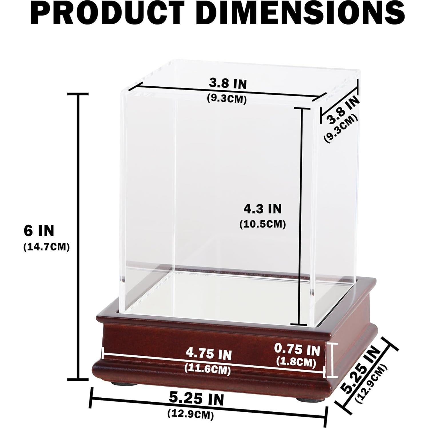Display Gifts Soporte de Exhibición para Softball Madera Cereza