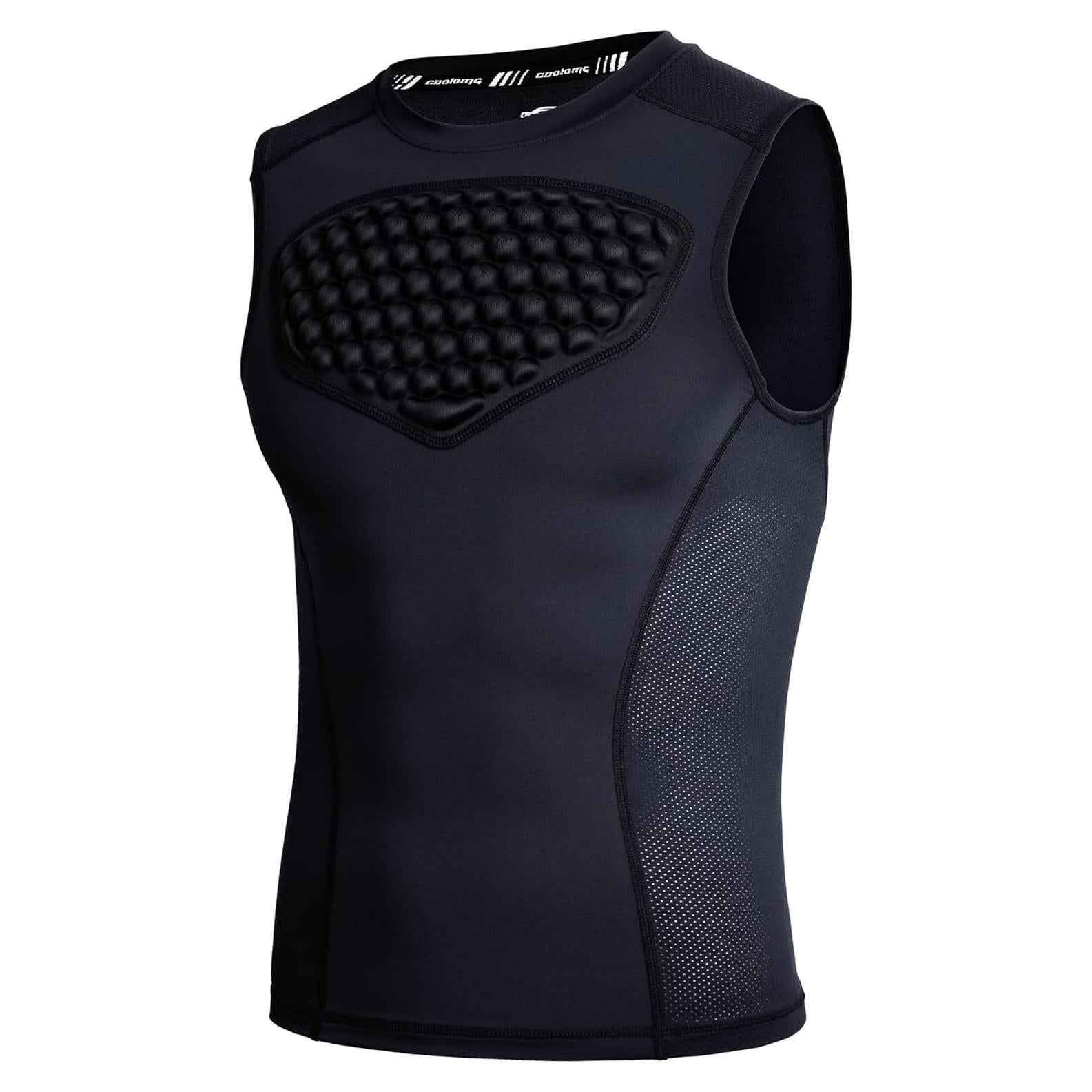 Protector de Pecho Acolchado COOLOMG para Jóvenes - Negro