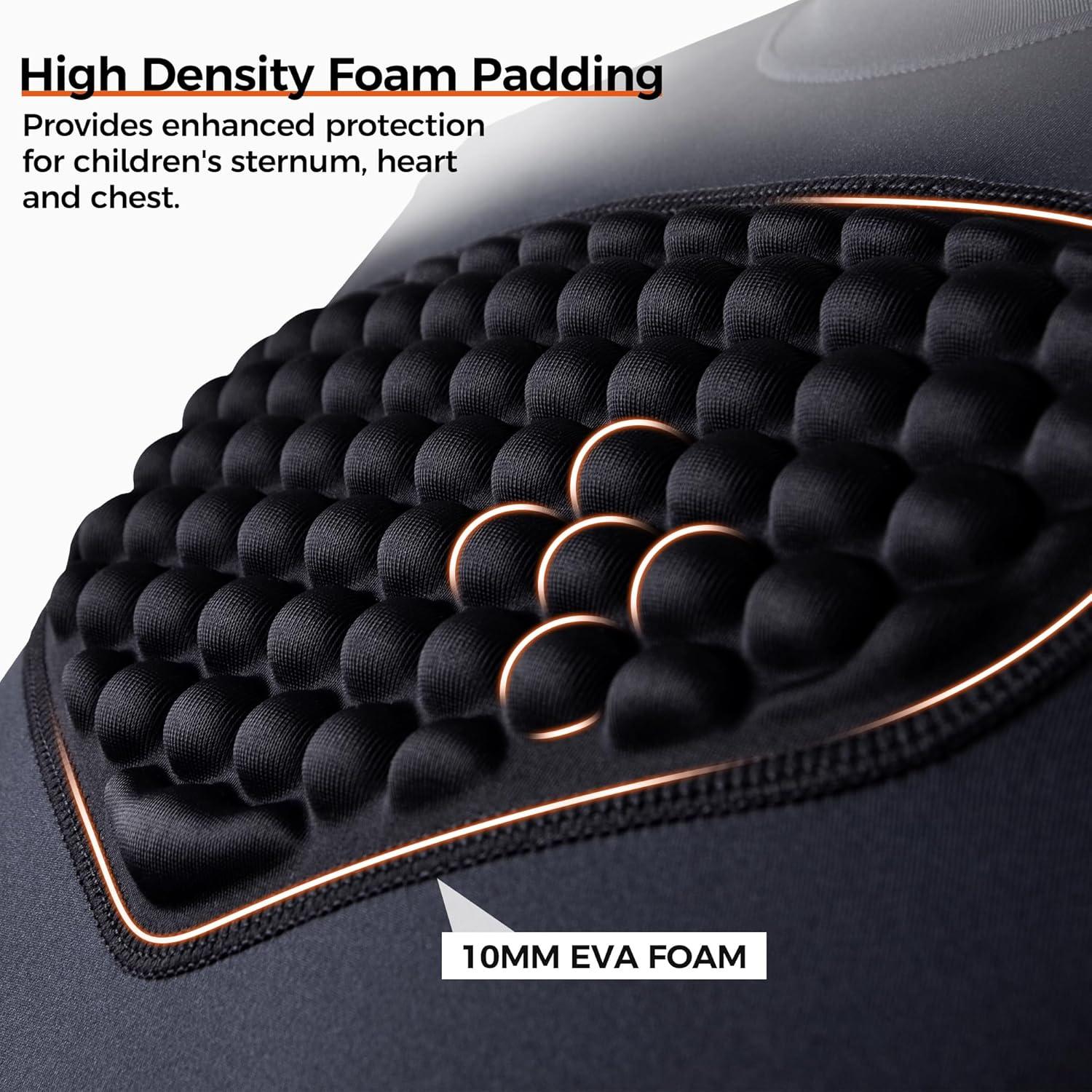 Protector de Pecho Acolchado COOLOMG para Jóvenes - Negro