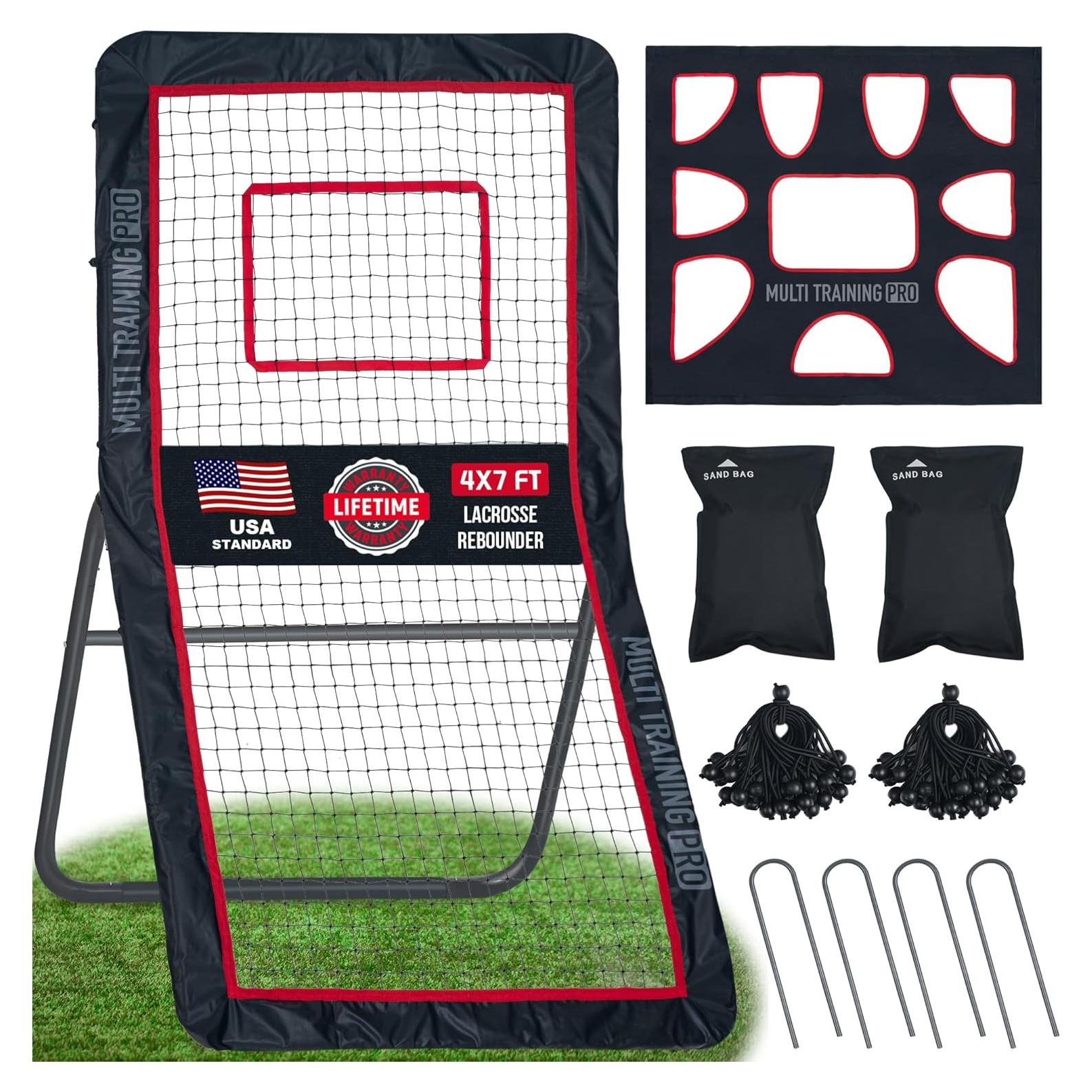 Rebotador de Lacrosse ESUELITE 4x7 pies Ajustable para Voleibol, Béisbol y Fútbol