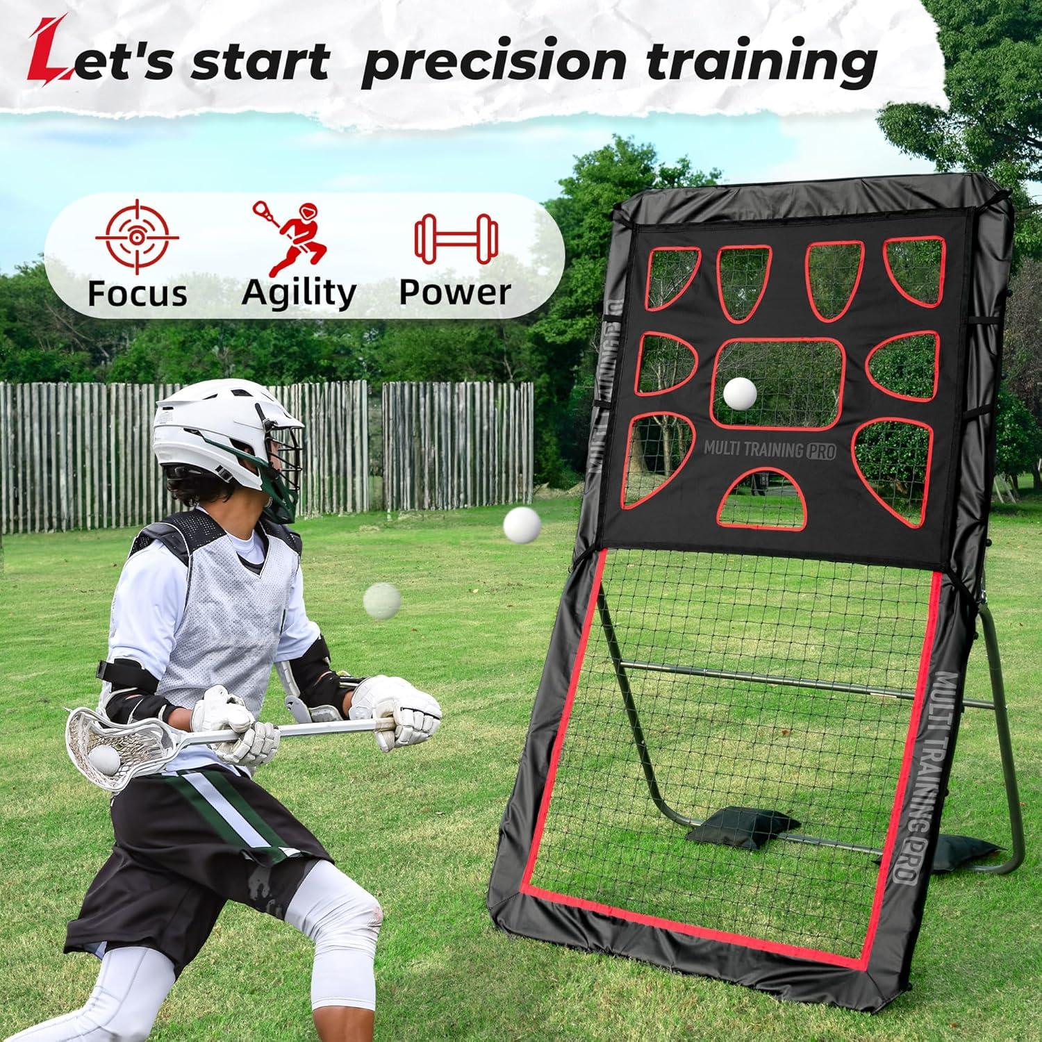 Rebotador de Lacrosse ESUELITE 4x7 pies Ajustable para Voleibol, Béisbol y Fútbol