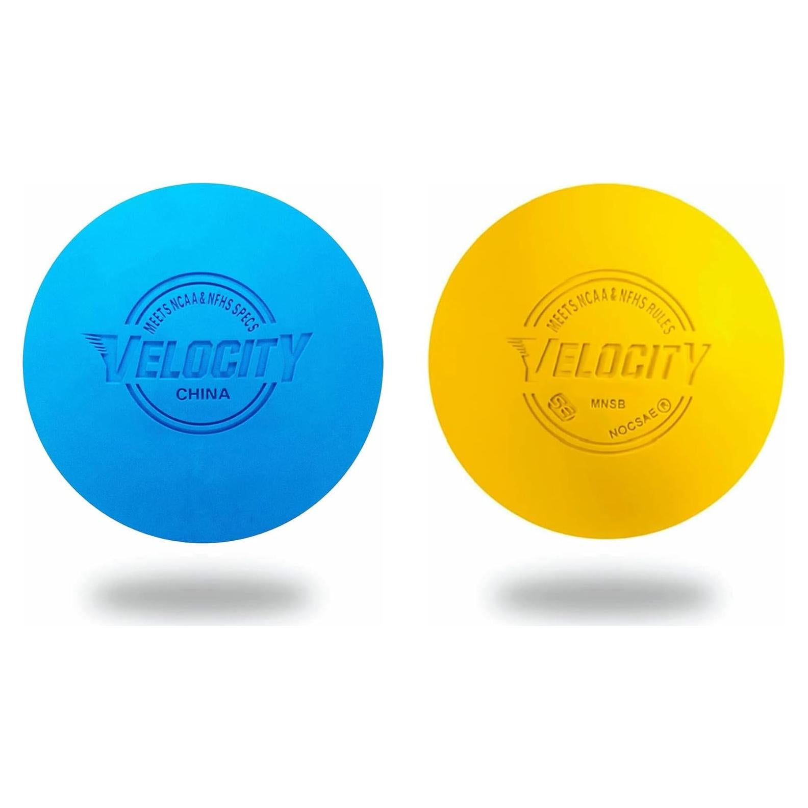 Pelotas de Lacrosse Velocity - 12 Unidades - Aprobadas NFHS - Amarillo