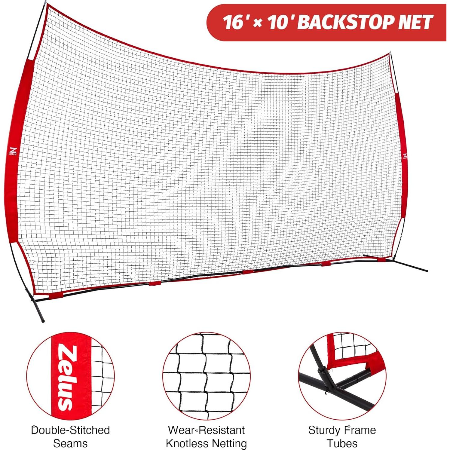 Red de Respaldo Deportiva ZELUS 4.88x3.05m para Béisbol y Más