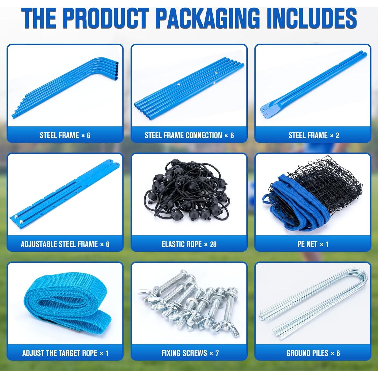 Red de Rebote Ajustable Lucky Seven 5x1.2m Multi-Deporte