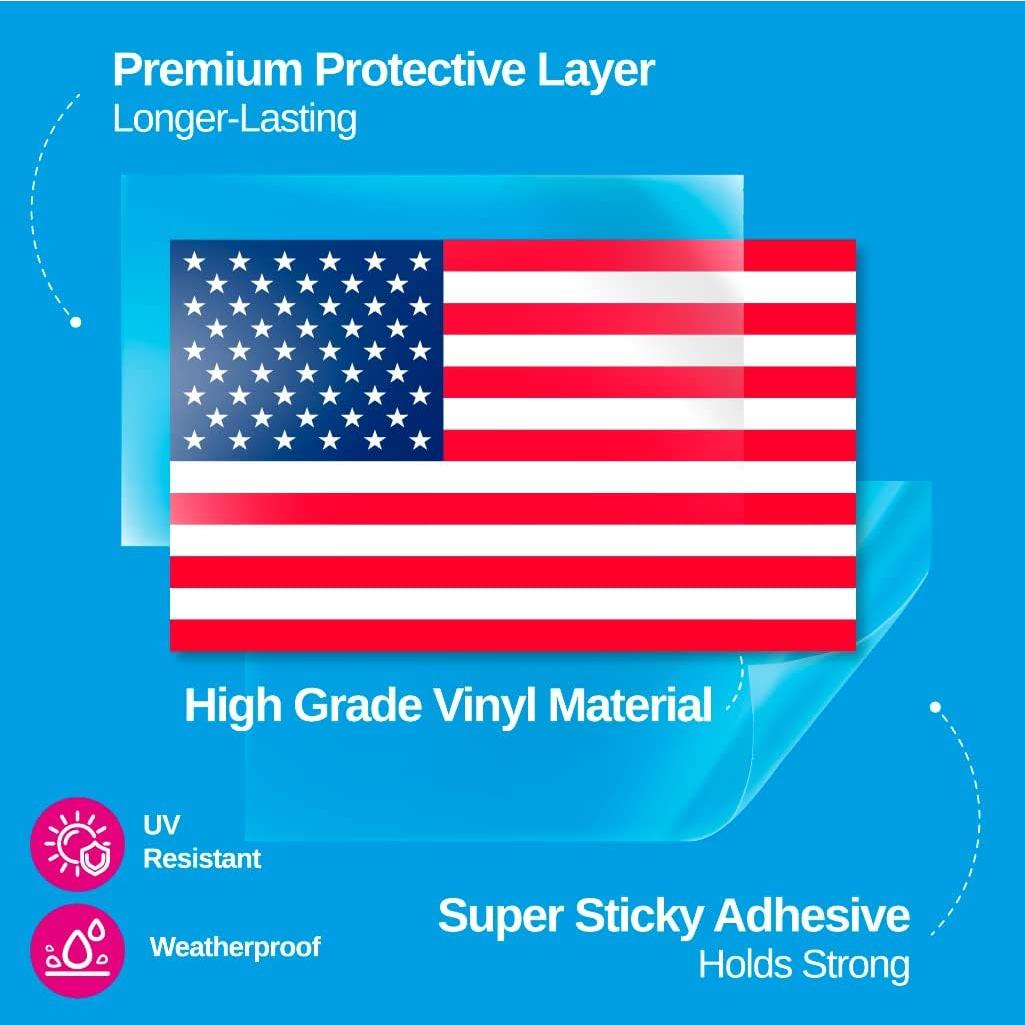 Pegatina Bandera EE. UU. Lacrosse 12.7x7.62 cm American Vinyl