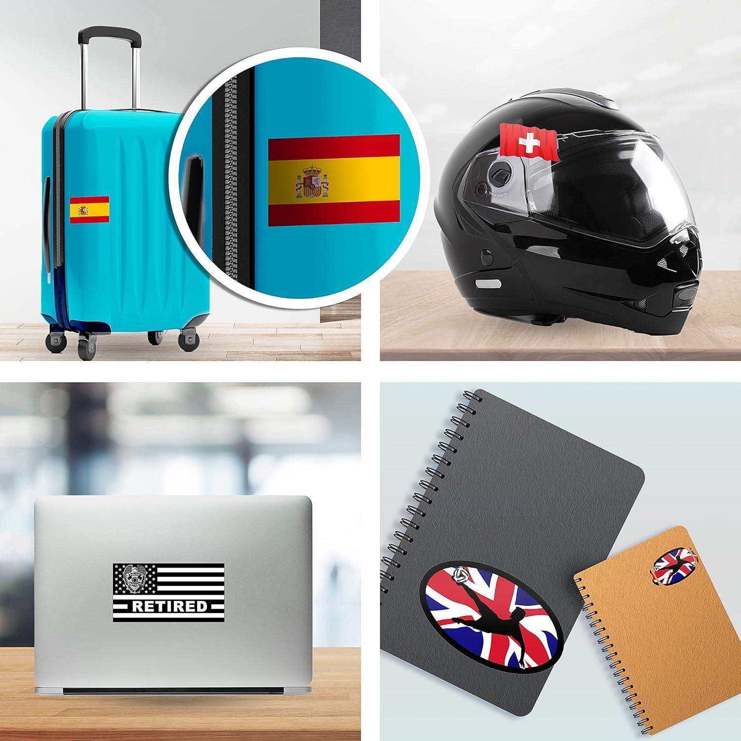 Pegatina Bandera EE. UU. Lacrosse 12.7x7.62 cm American Vinyl