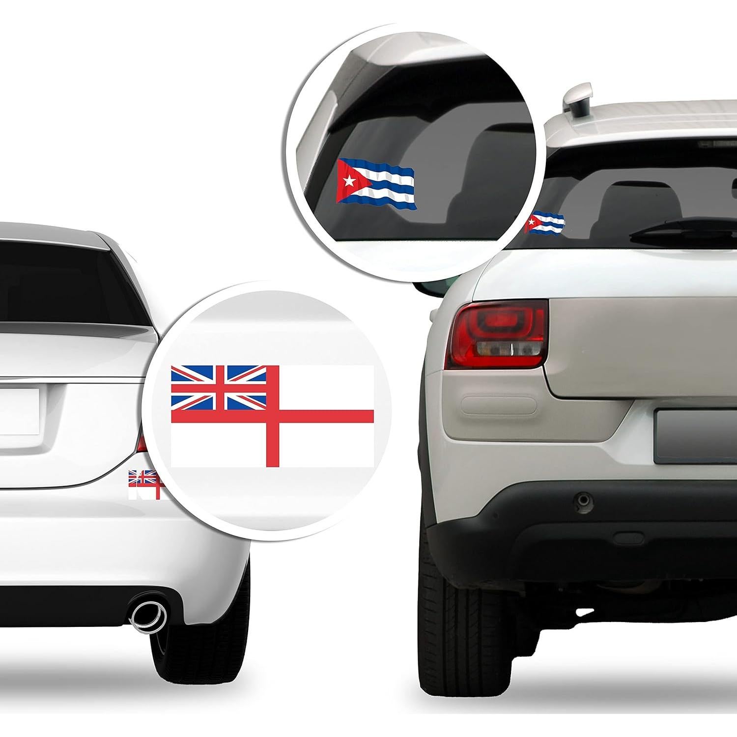 Pegatina Bandera EE. UU. Lacrosse 12.7x7.62 cm American Vinyl