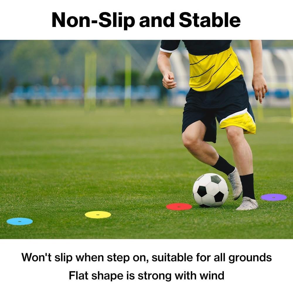 Conos Planos Japard 48 Pcs 15.24 cm Antideslizantes para Fútbol