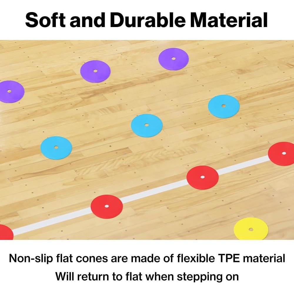 Conos Planos Japard 48 Pcs 15.24 cm Antideslizantes para Fútbol