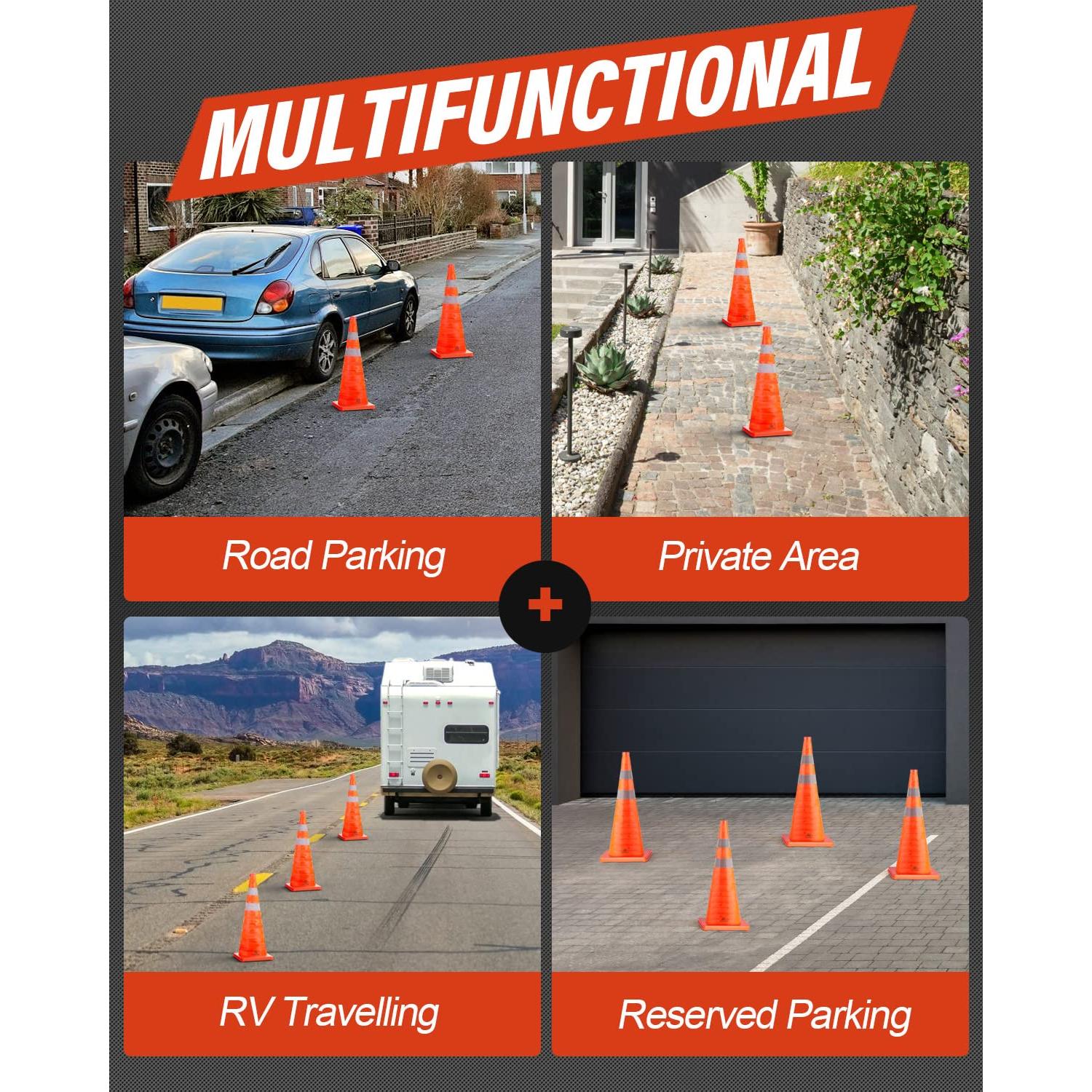 Conos de Seguridad Plegables RoadHero 71.1 cm - Paquete de 2