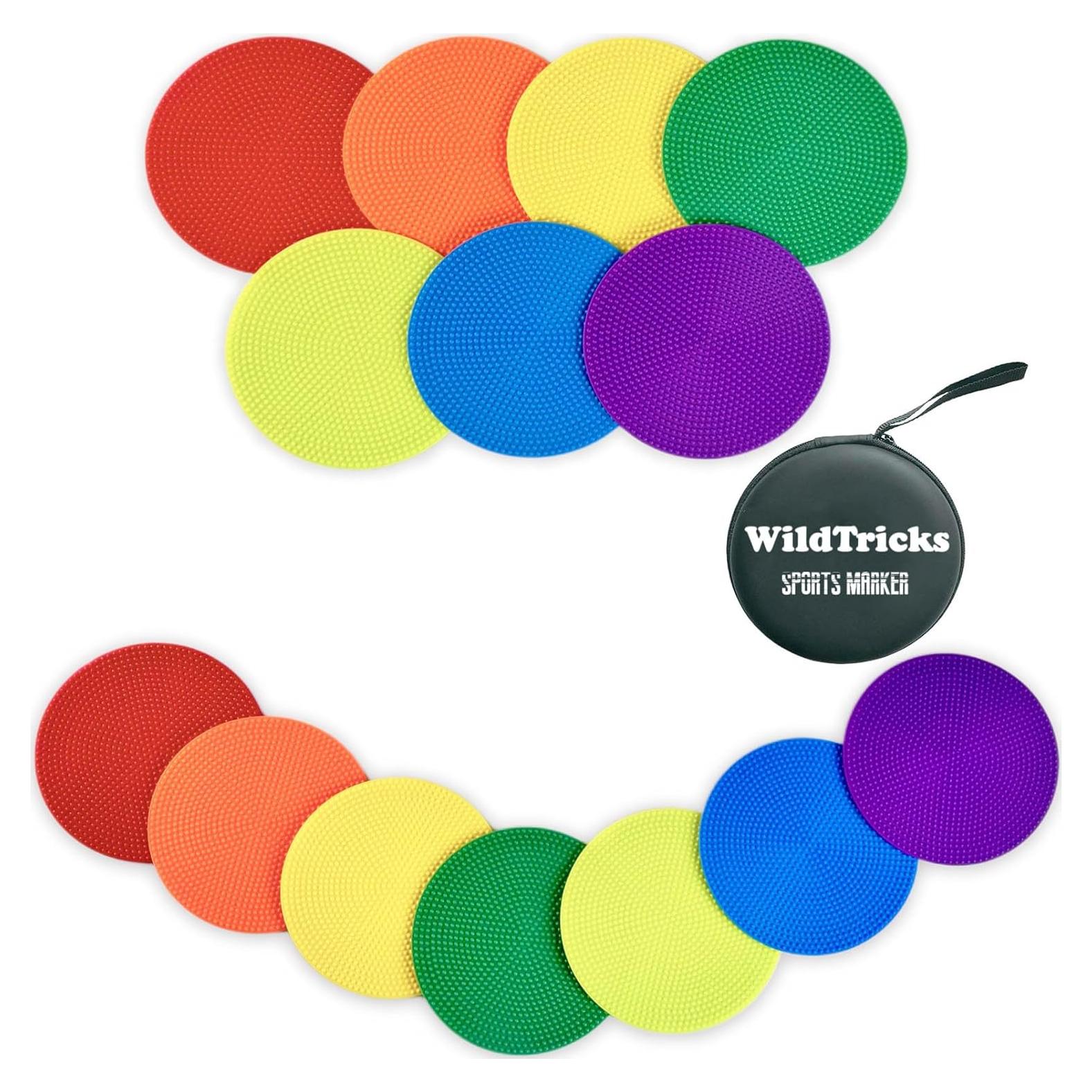 14 Pcs Marcadores de Agilidad Antideslizantes WildTracks 10 cm