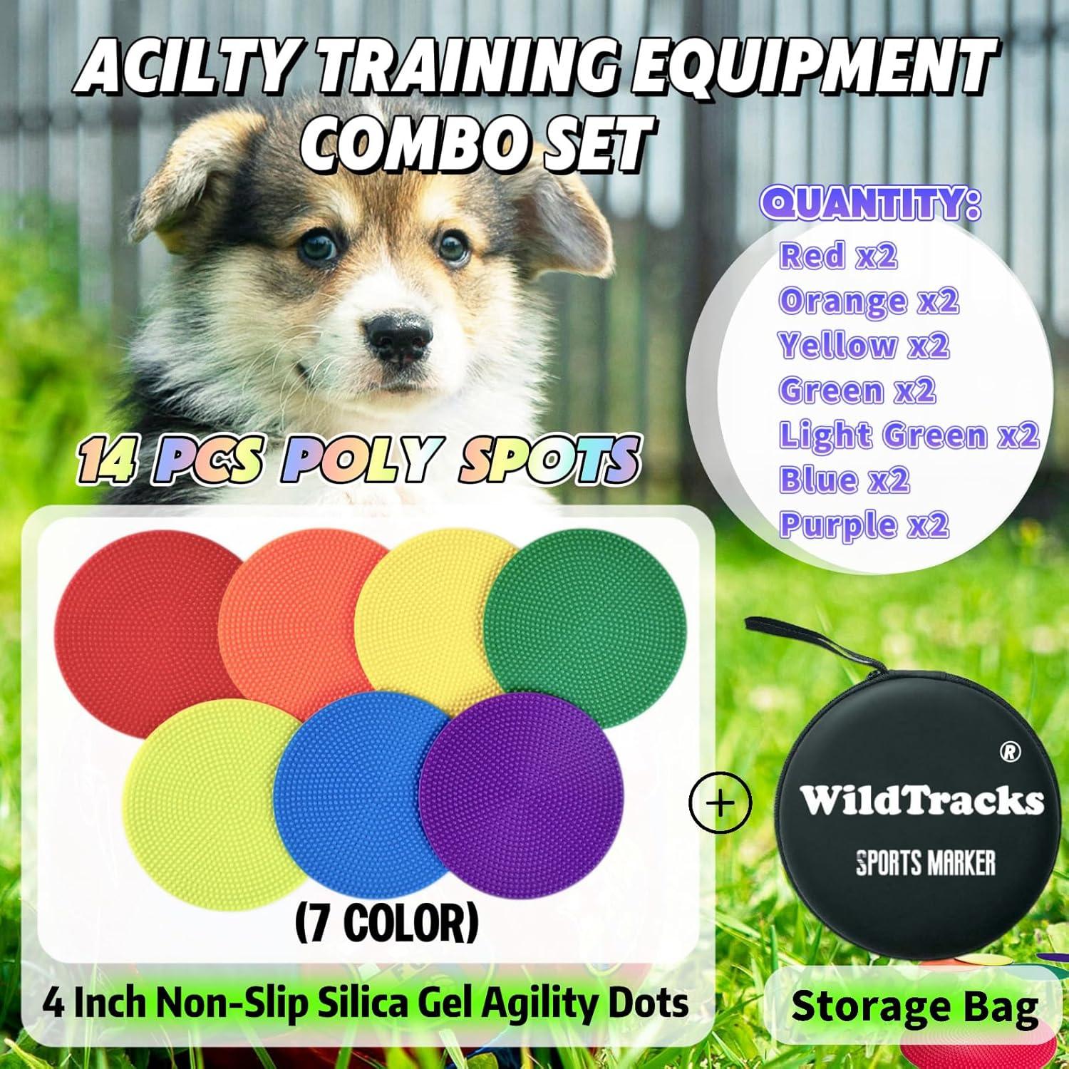 14 Pcs Marcadores de Agilidad Antideslizantes WildTracks 10 cm