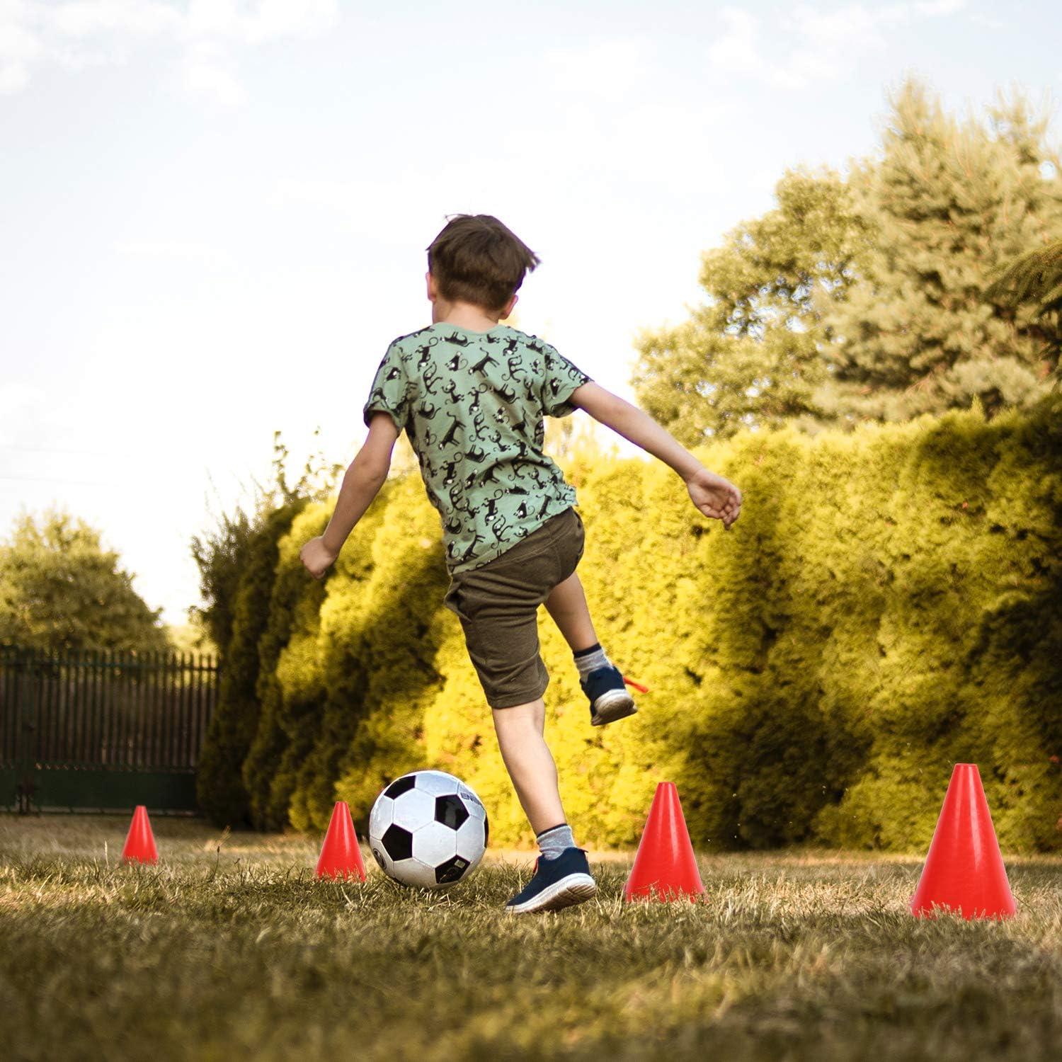 Conos de Entrenamiento KINJOEK 30 Paquetes 22.86 cm Rojo