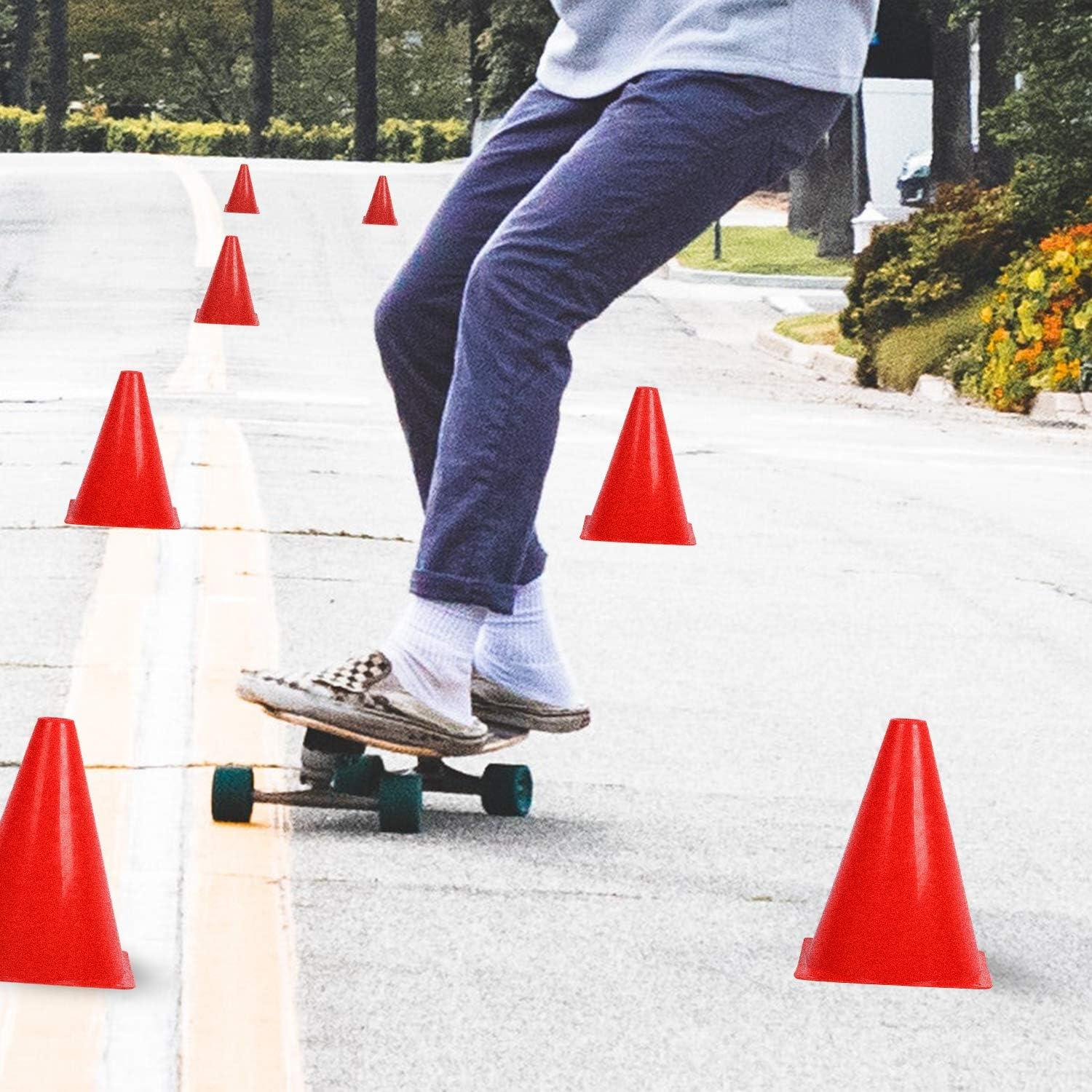 Conos de Entrenamiento KINJOEK 30 Paquetes 22.86 cm Rojo