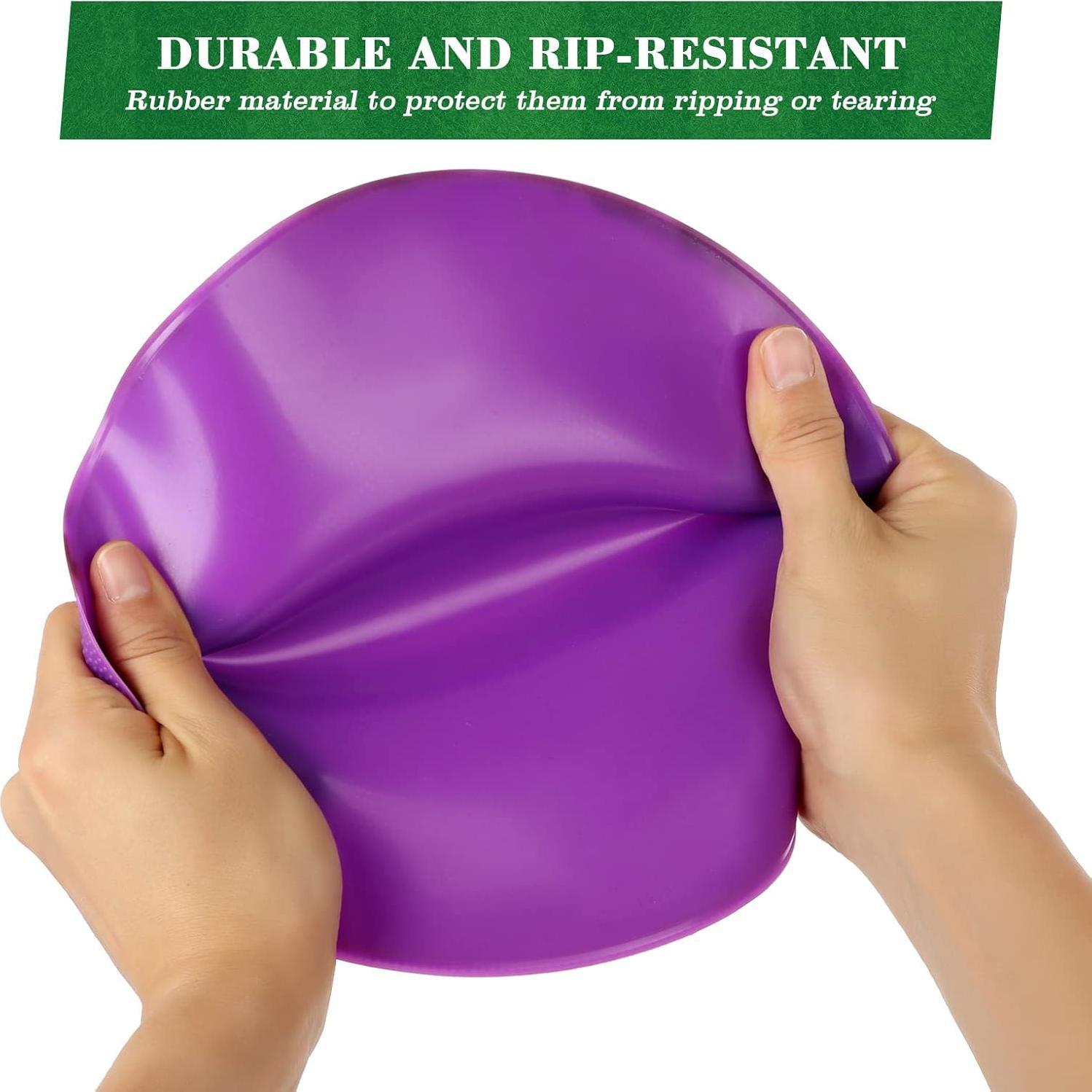 Marcadores de Suelo de Goma ZIECE 24 Pcs 12 cm Antideslizantes