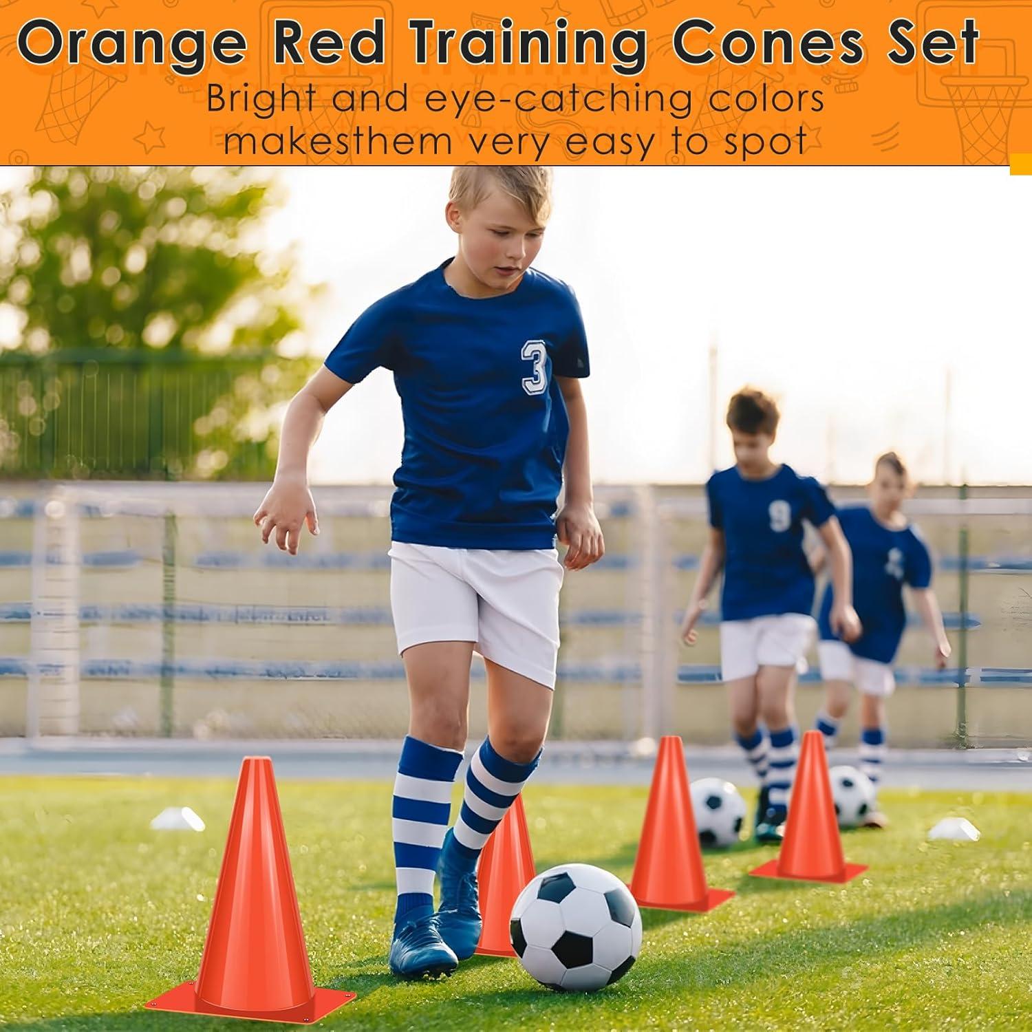 Conos de Entrenamiento de Plástico Xvvirnt 17.8 cm Naranja 24 Piezas