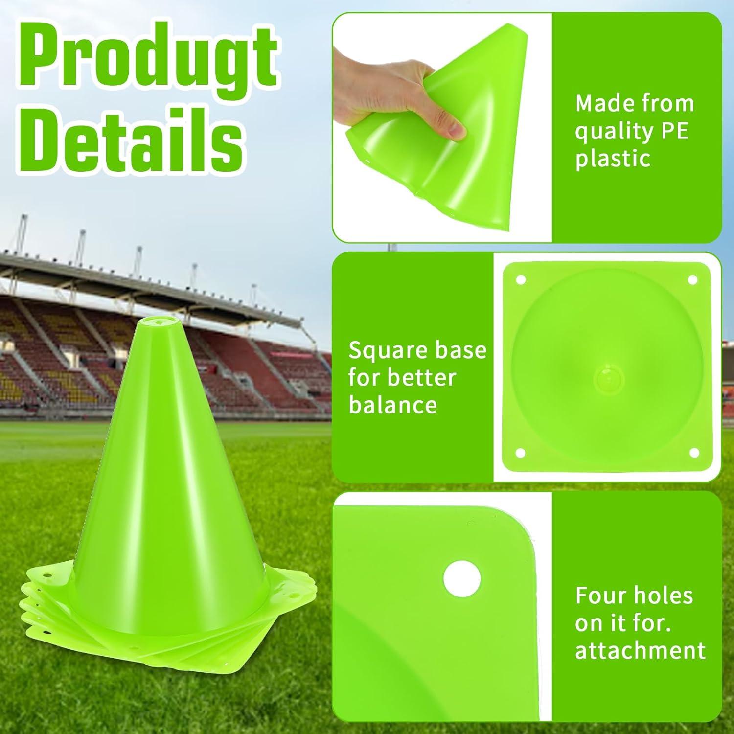 Paquete de 30 conos de tráfico MAQUITA 18x13 cm verde