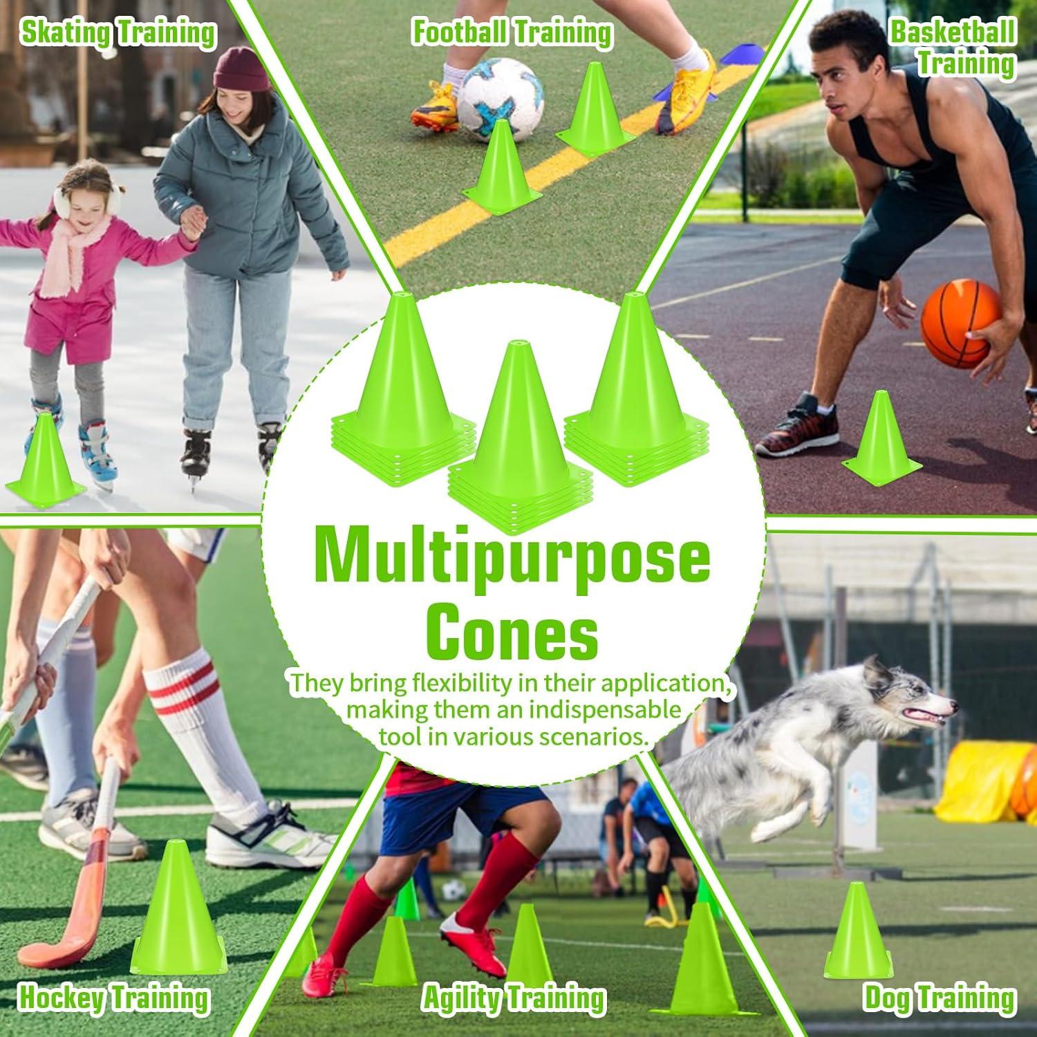 Paquete de 30 conos de tráfico MAQUITA 18x13 cm verde