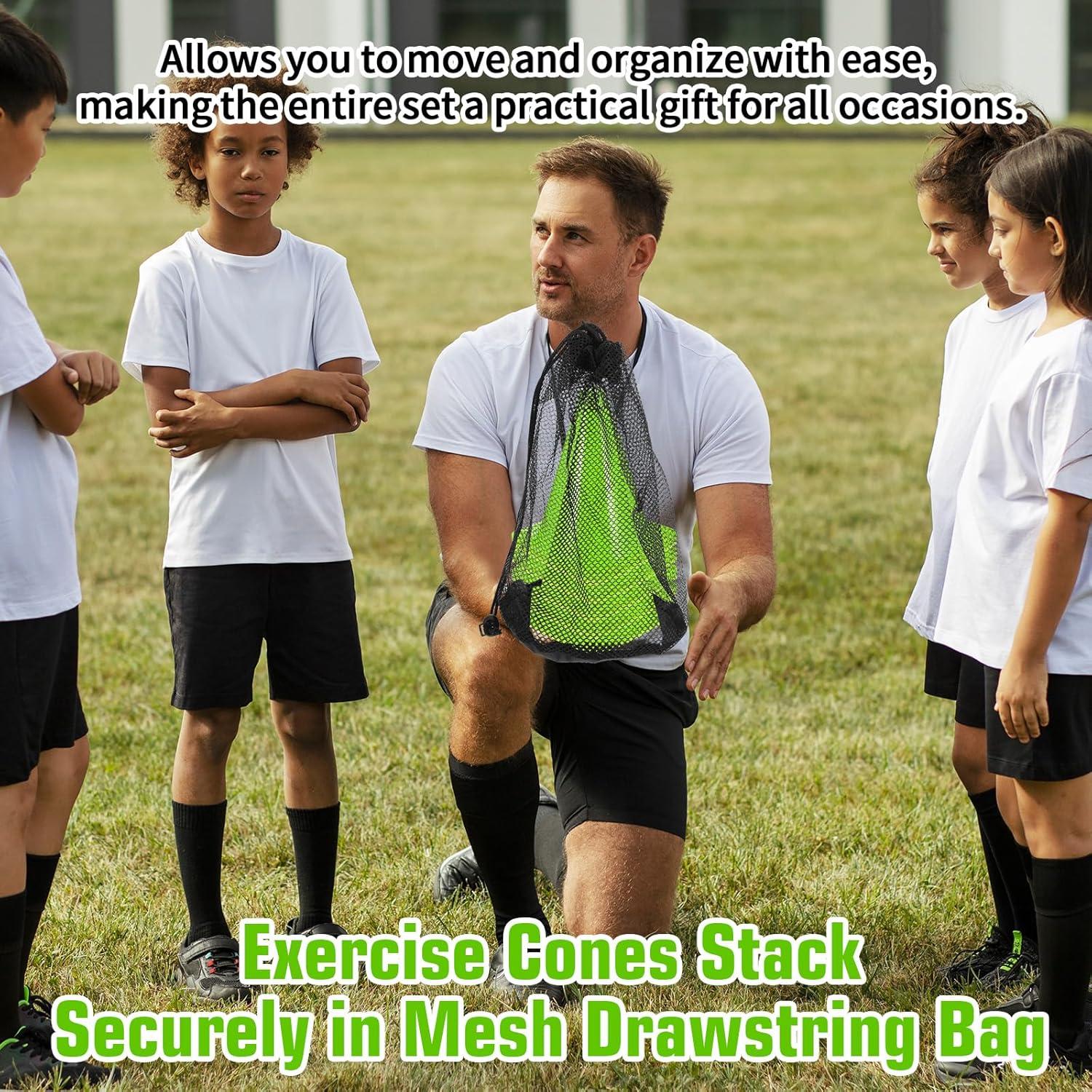 Paquete de 30 conos de tráfico MAQUITA 18x13 cm verde