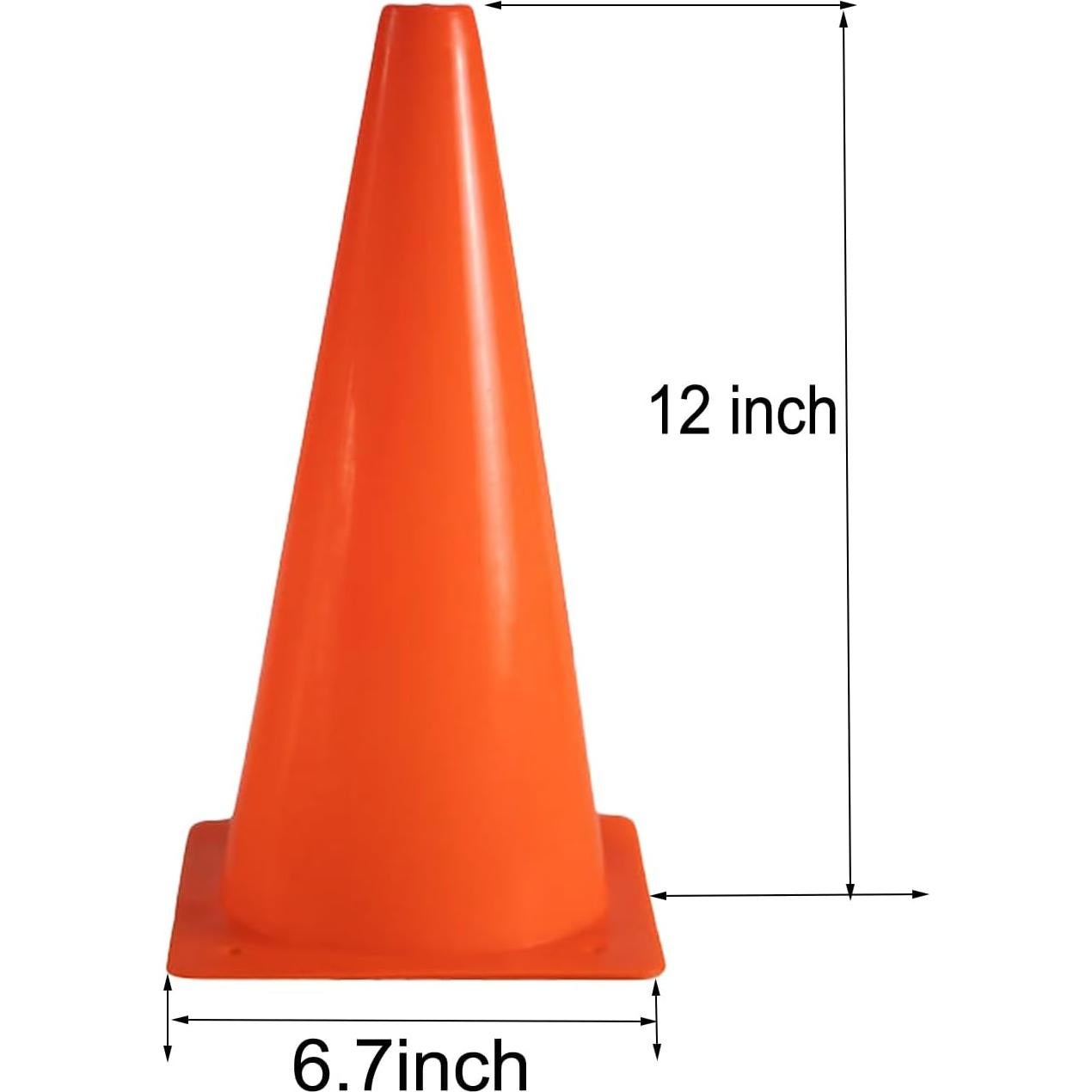 Conos de Entrenamiento Genérico 30 cm Naranja - Paquete de 12