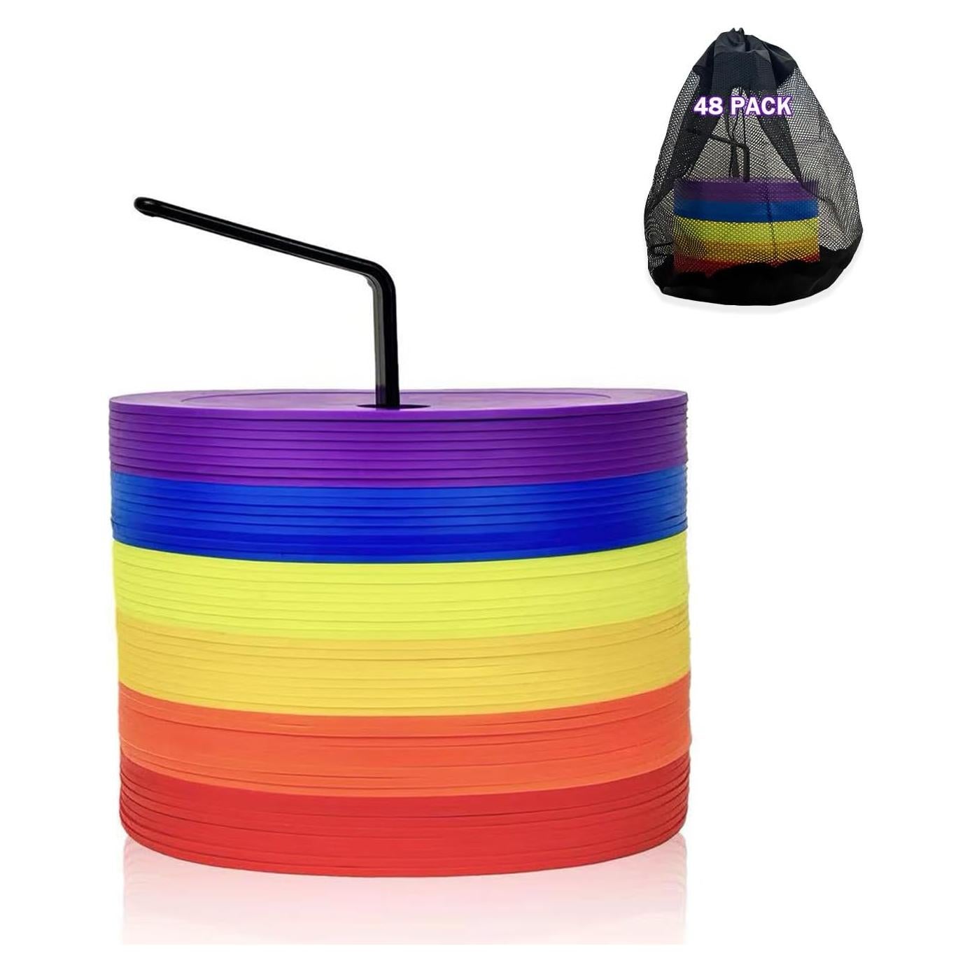 Paquete de 48 Conos Planos Antideslizantes Ashsajkd 15 cm