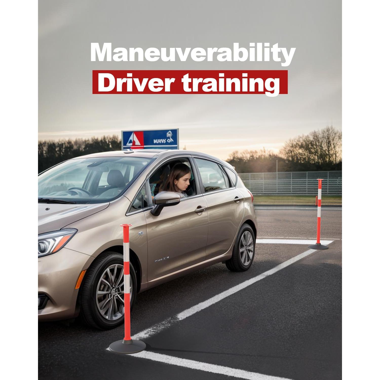 Poste Delineador de Tráfico RoadHero 2 Pack con Base Pesada