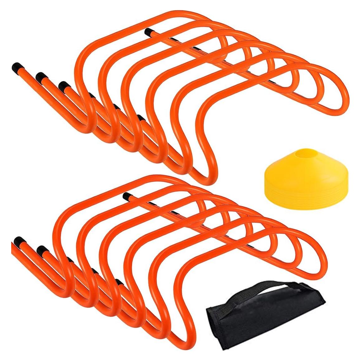 Set de 12 Vallas de Entrenamiento ASENVER con 10 Conos