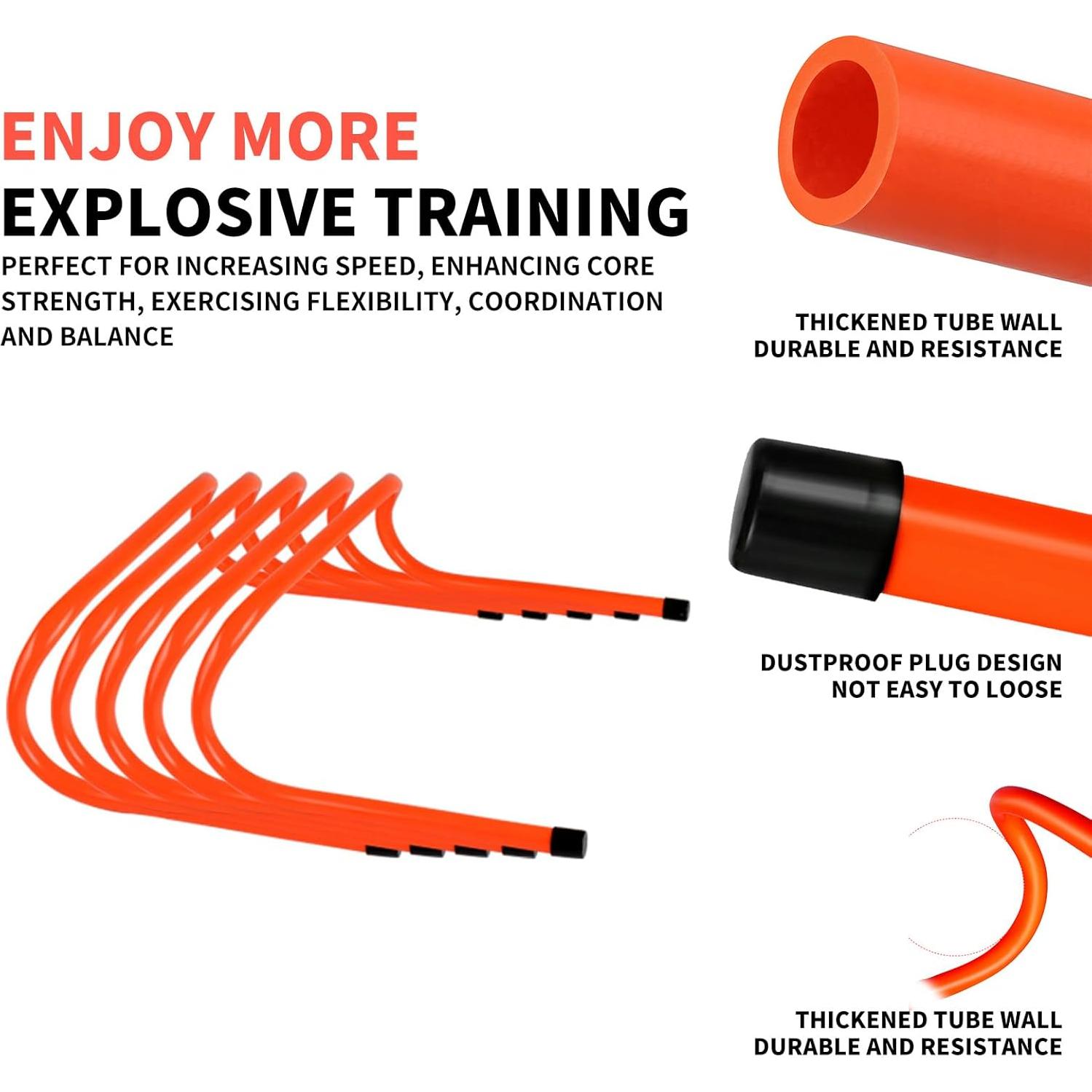 Set de 12 Vallas de Entrenamiento ASENVER con 10 Conos