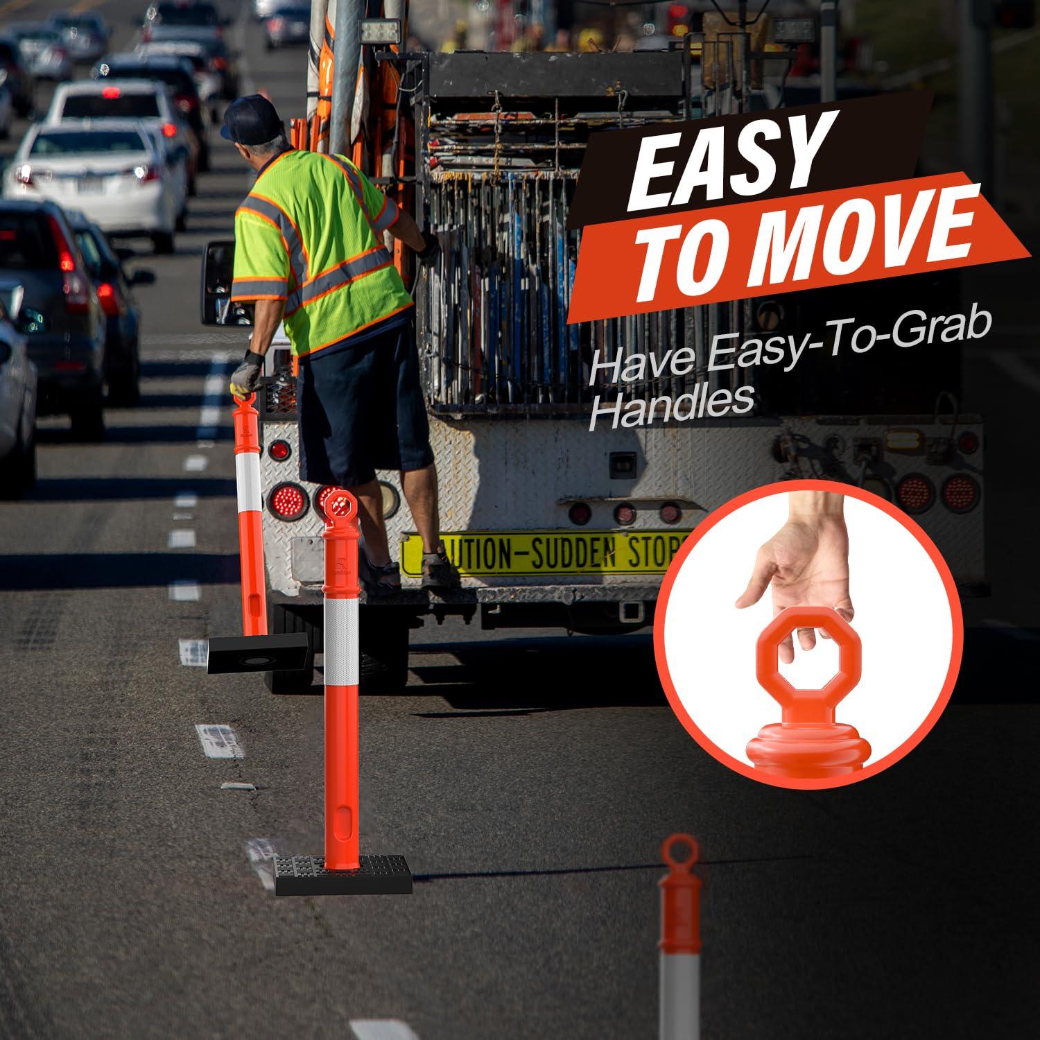 Poste Delineador Naranja RoadHero 114.3 cm Paquete de 3