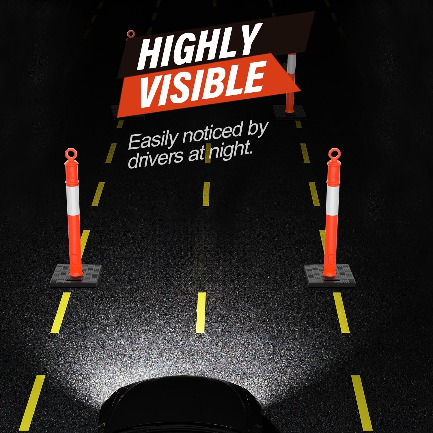 Poste Delineador Naranja RoadHero 114.3 cm Paquete de 3