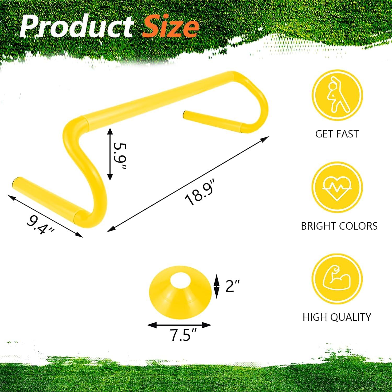 10 Obstáculos de Velocidad QIJISTORM + 6 Conos Marcadores