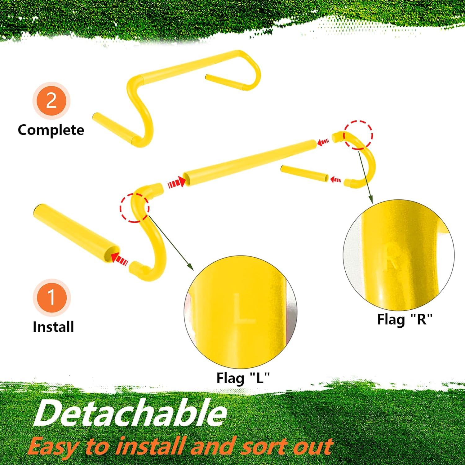10 Obstáculos de Velocidad QIJISTORM + 6 Conos Marcadores