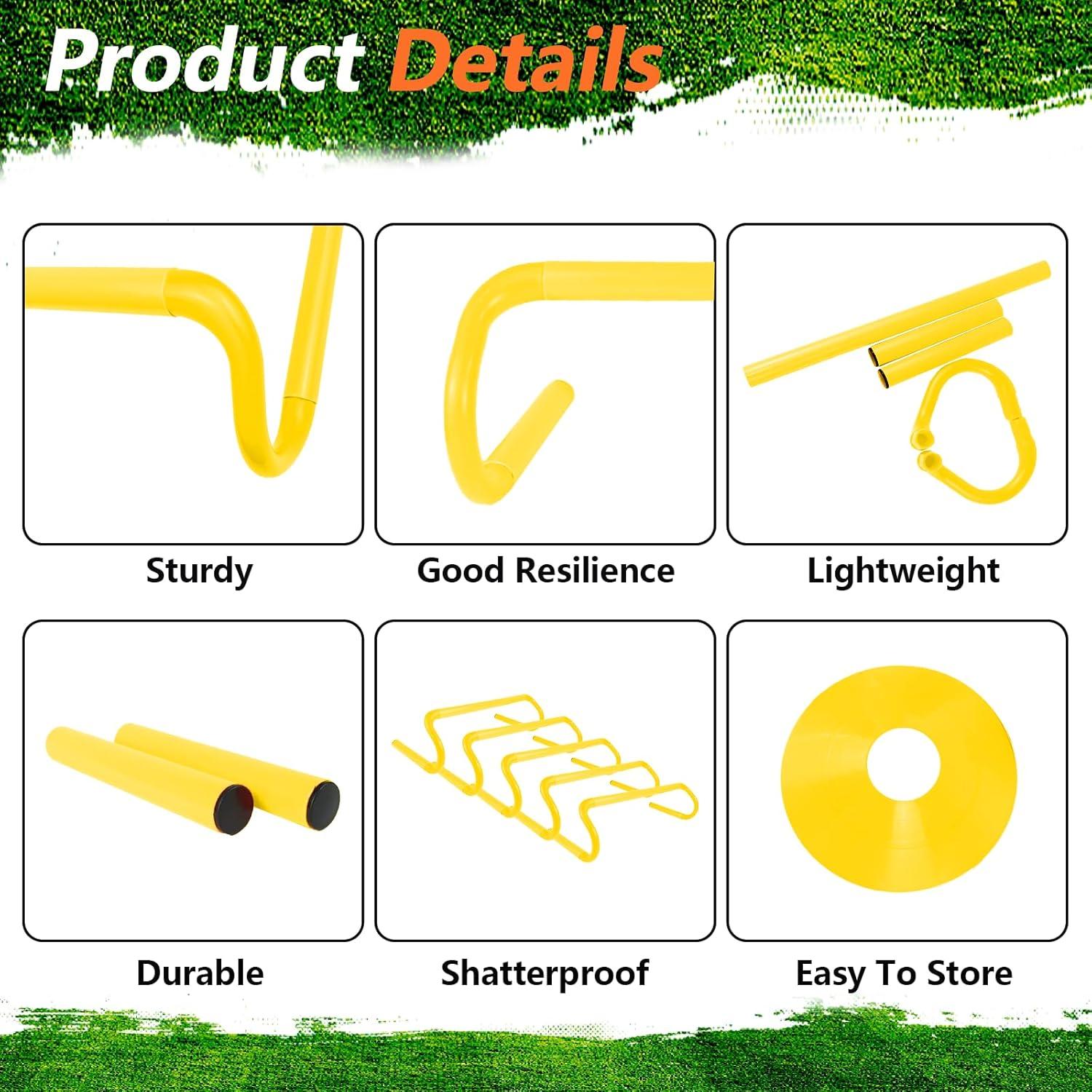 10 Obstáculos de Velocidad QIJISTORM + 6 Conos Marcadores