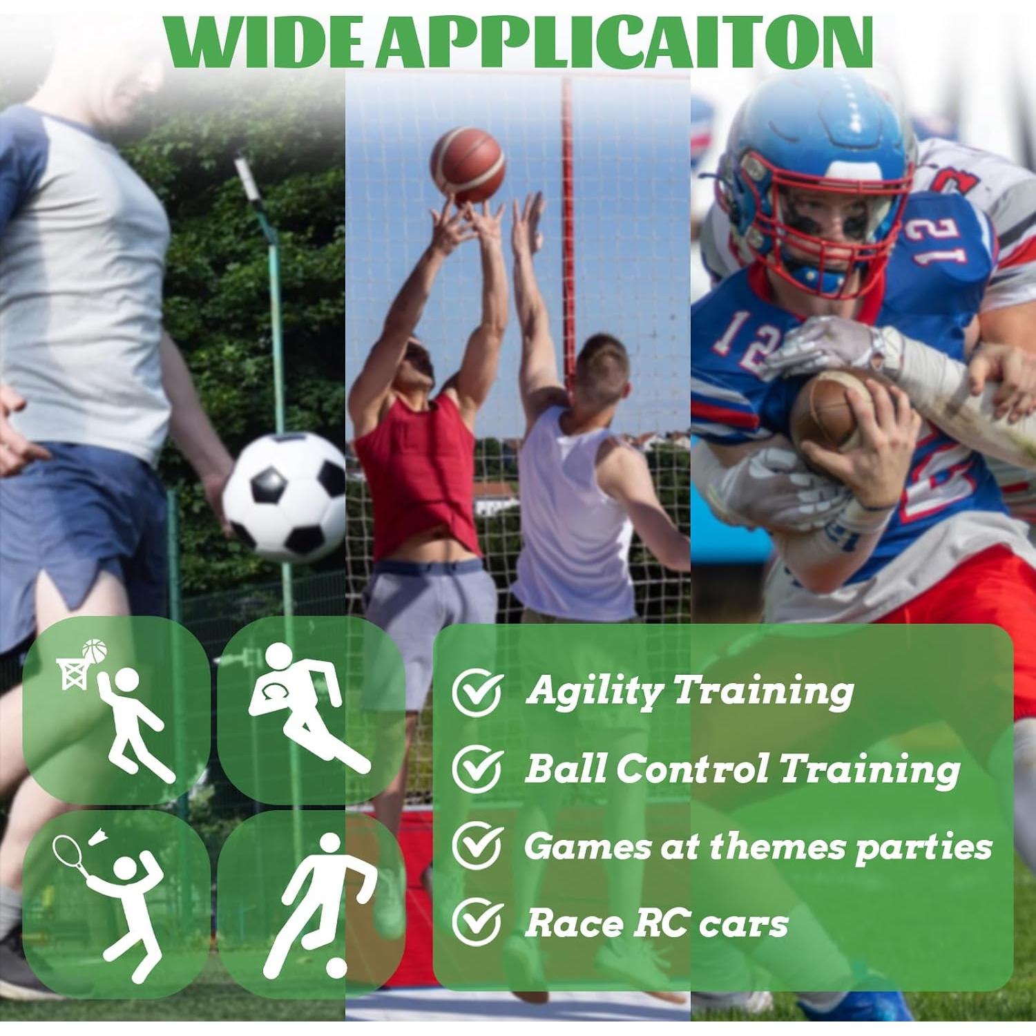 Paquete de 12 Conos de Entrenamiento Agilidad LDHHYH 23.5 cm