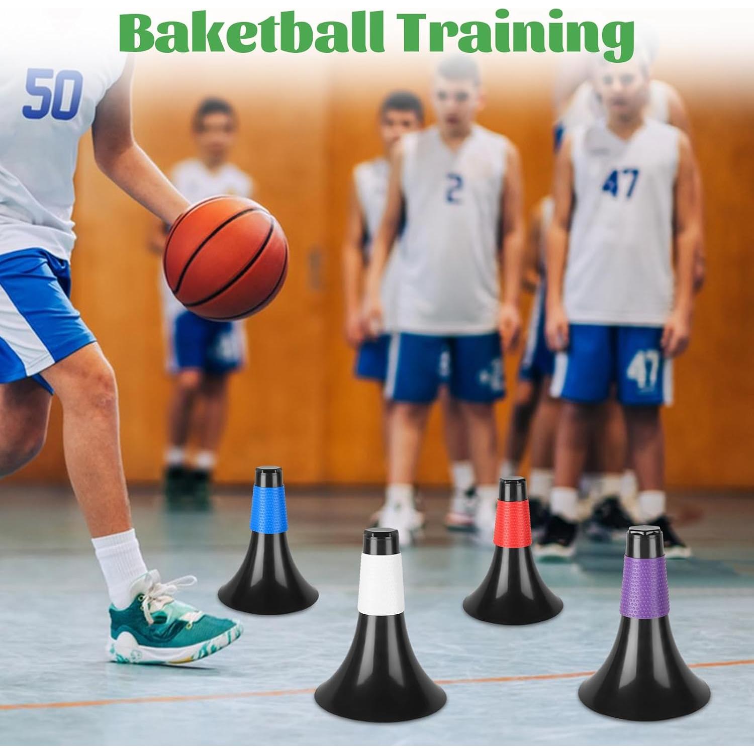 Paquete de 12 Conos de Entrenamiento Agilidad LDHHYH 23.5 cm